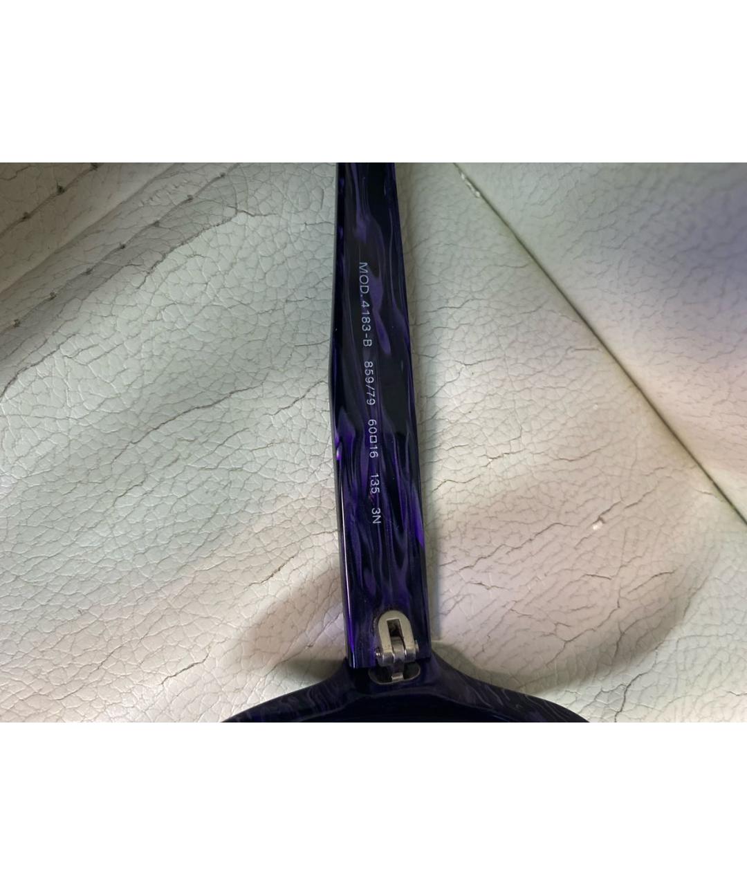 VERSACE Темно-синие пластиковые солнцезащитные очки, фото 6