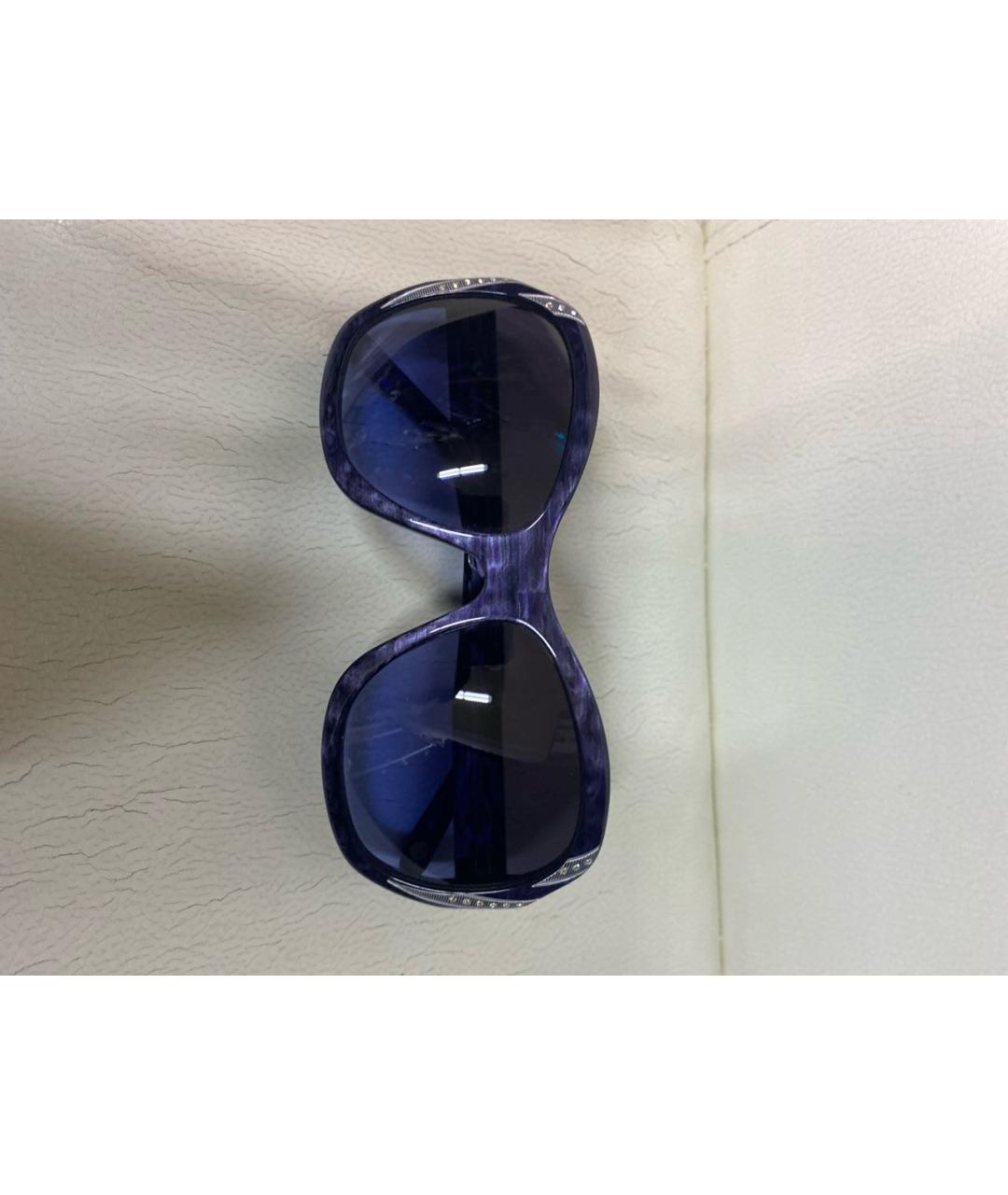 VERSACE Темно-синие пластиковые солнцезащитные очки, фото 7