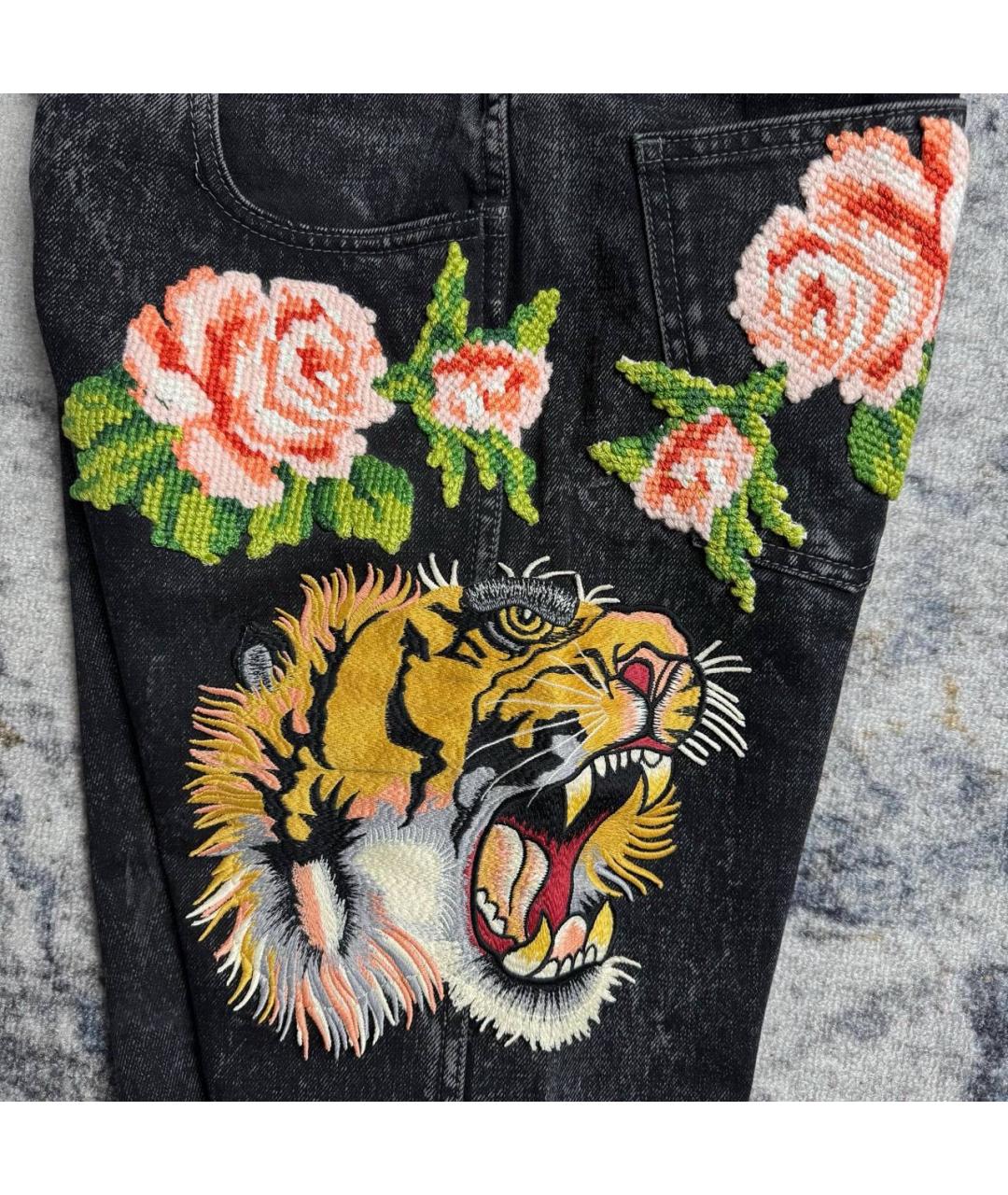 GUCCI Черные хлопковые джинсы, фото 3