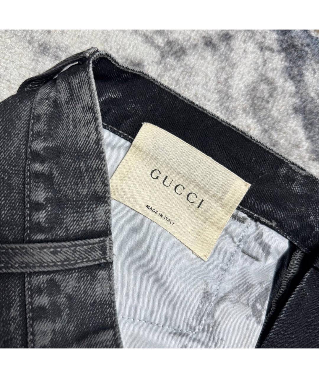 GUCCI Черные хлопковые джинсы, фото 6
