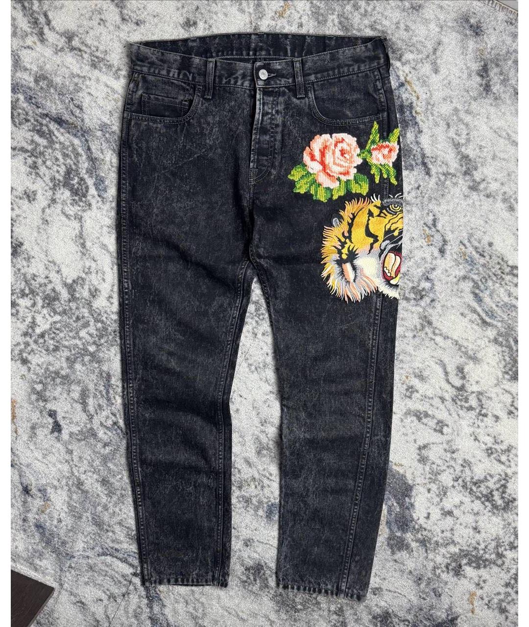 GUCCI Черные хлопковые джинсы, фото 8