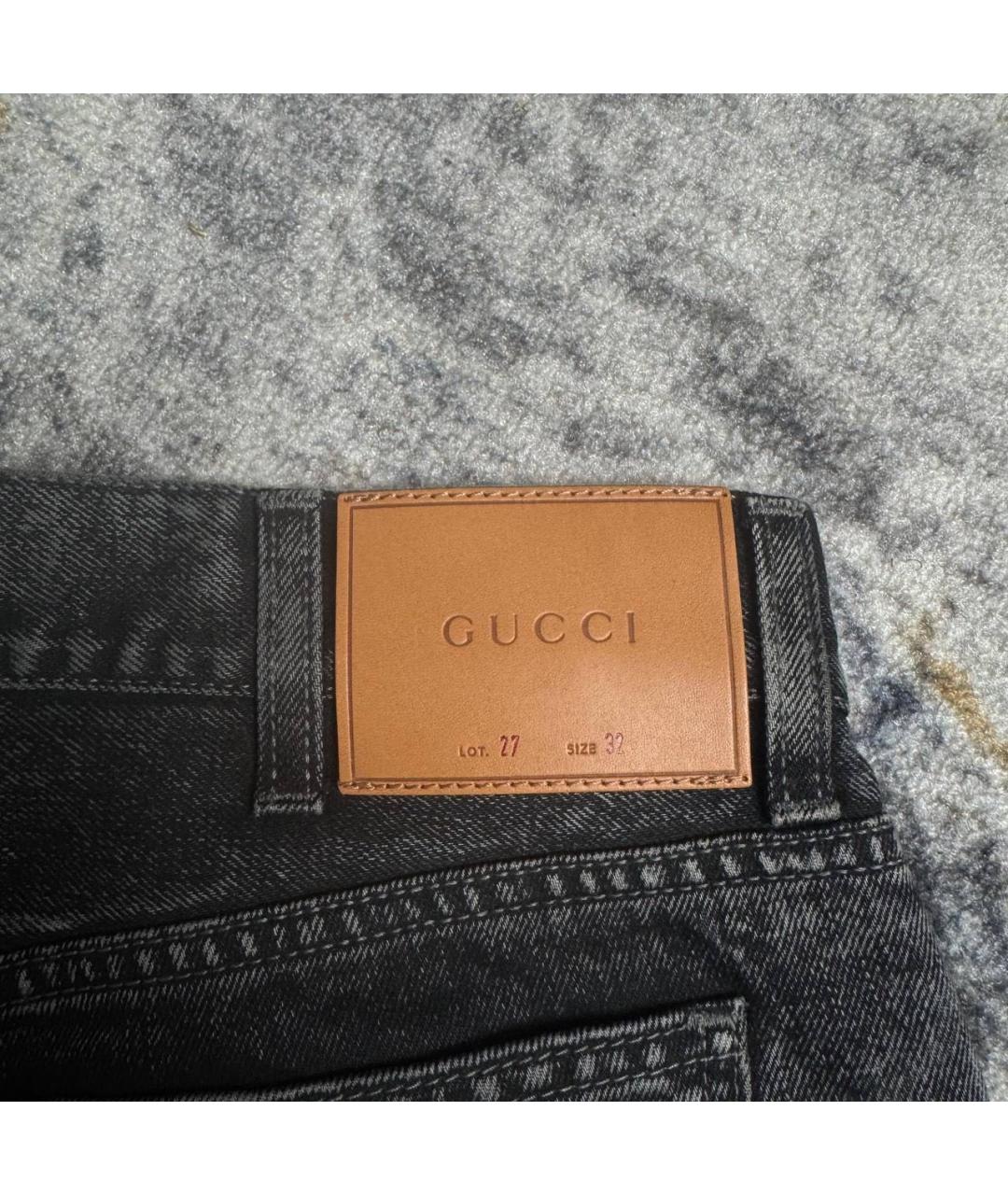 GUCCI Черные хлопковые джинсы, фото 5