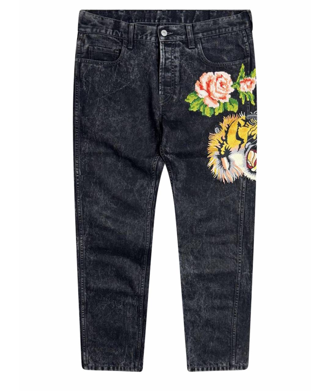 GUCCI Черные хлопковые джинсы, фото 1