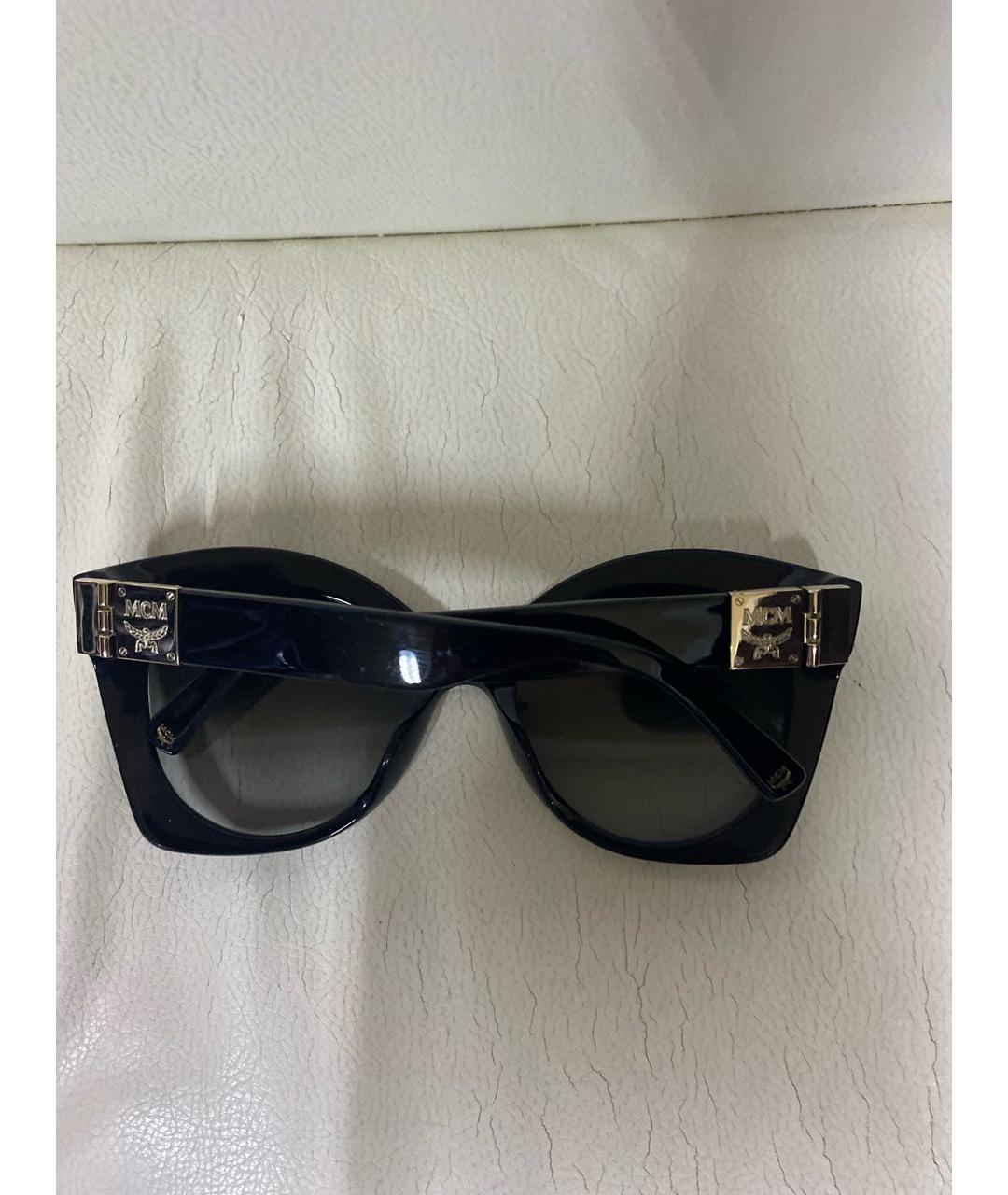 MCM Черные пластиковые солнцезащитные очки, фото 3
