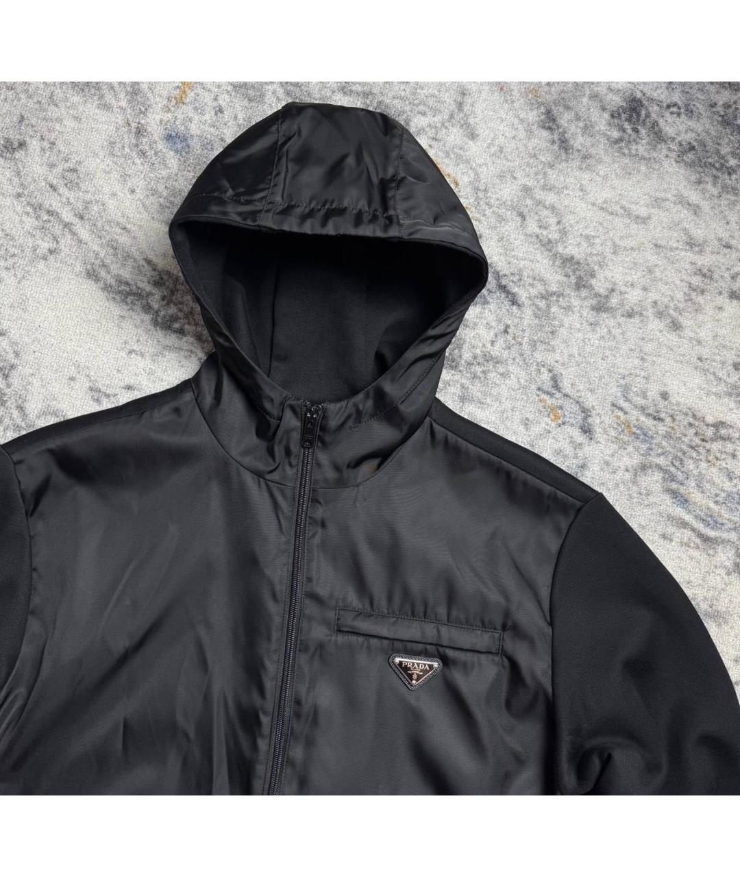 PRADA Черная хлопковая куртка, фото 3