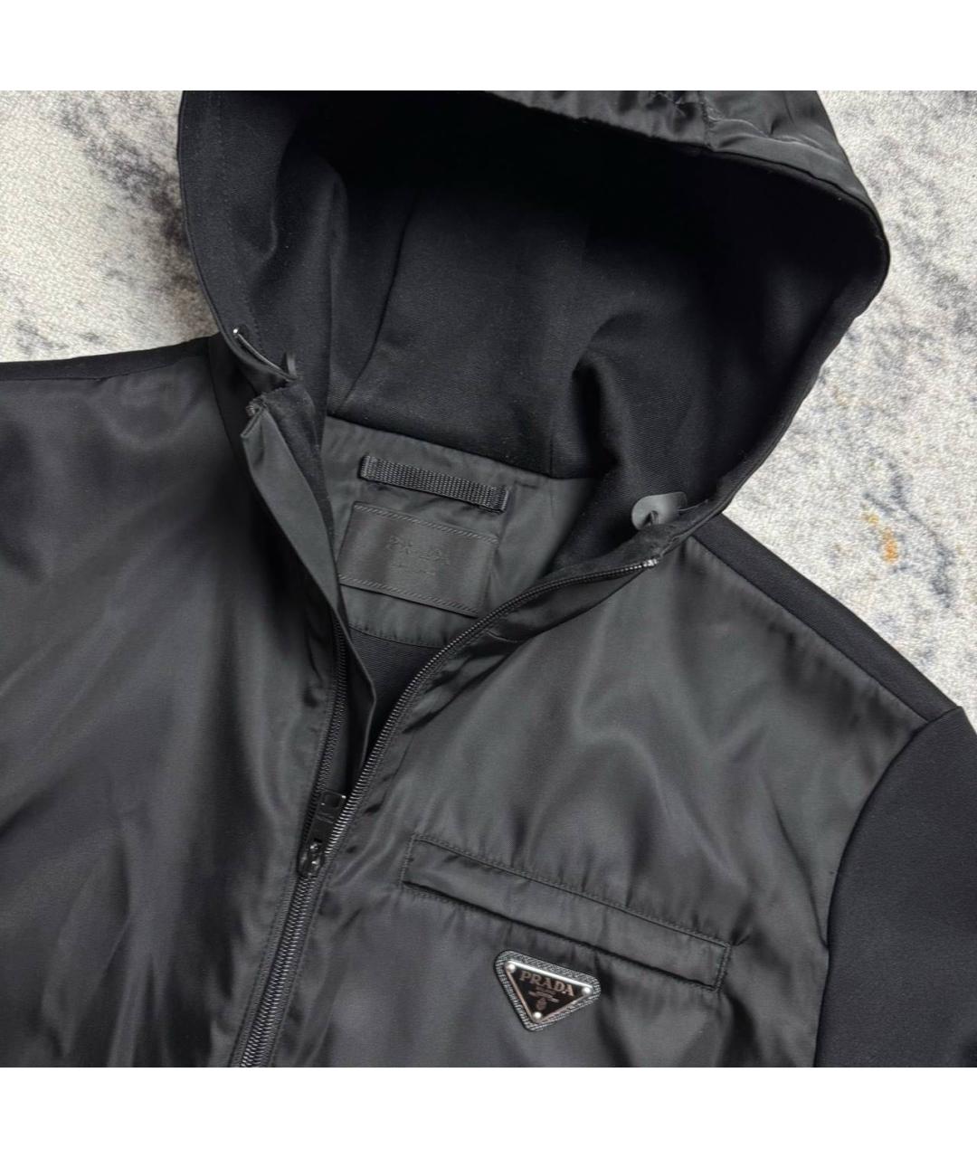 PRADA Черная хлопковая куртка, фото 4