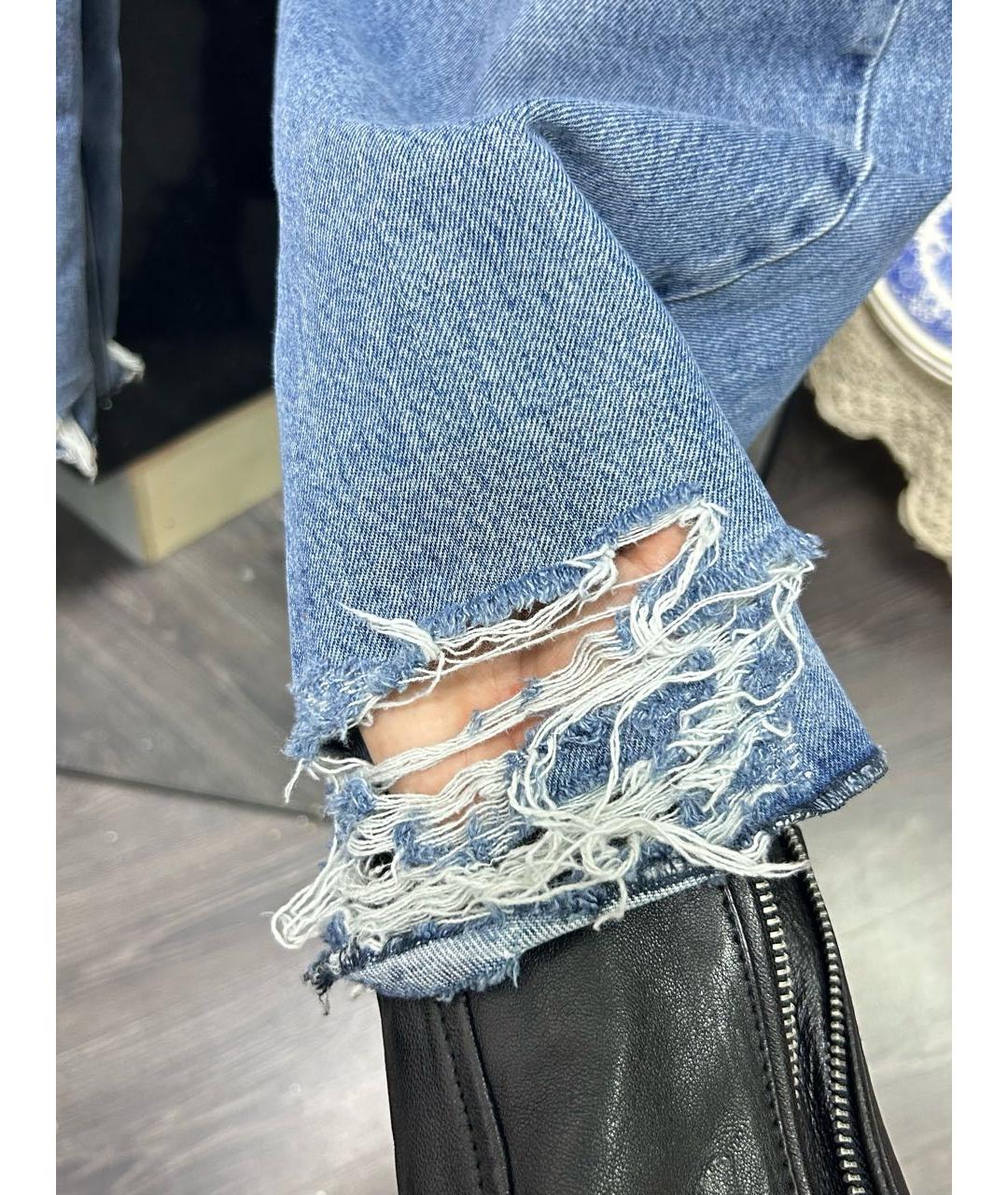 BALENCIAGA Синие хлопковые прямые джинсы, фото 8