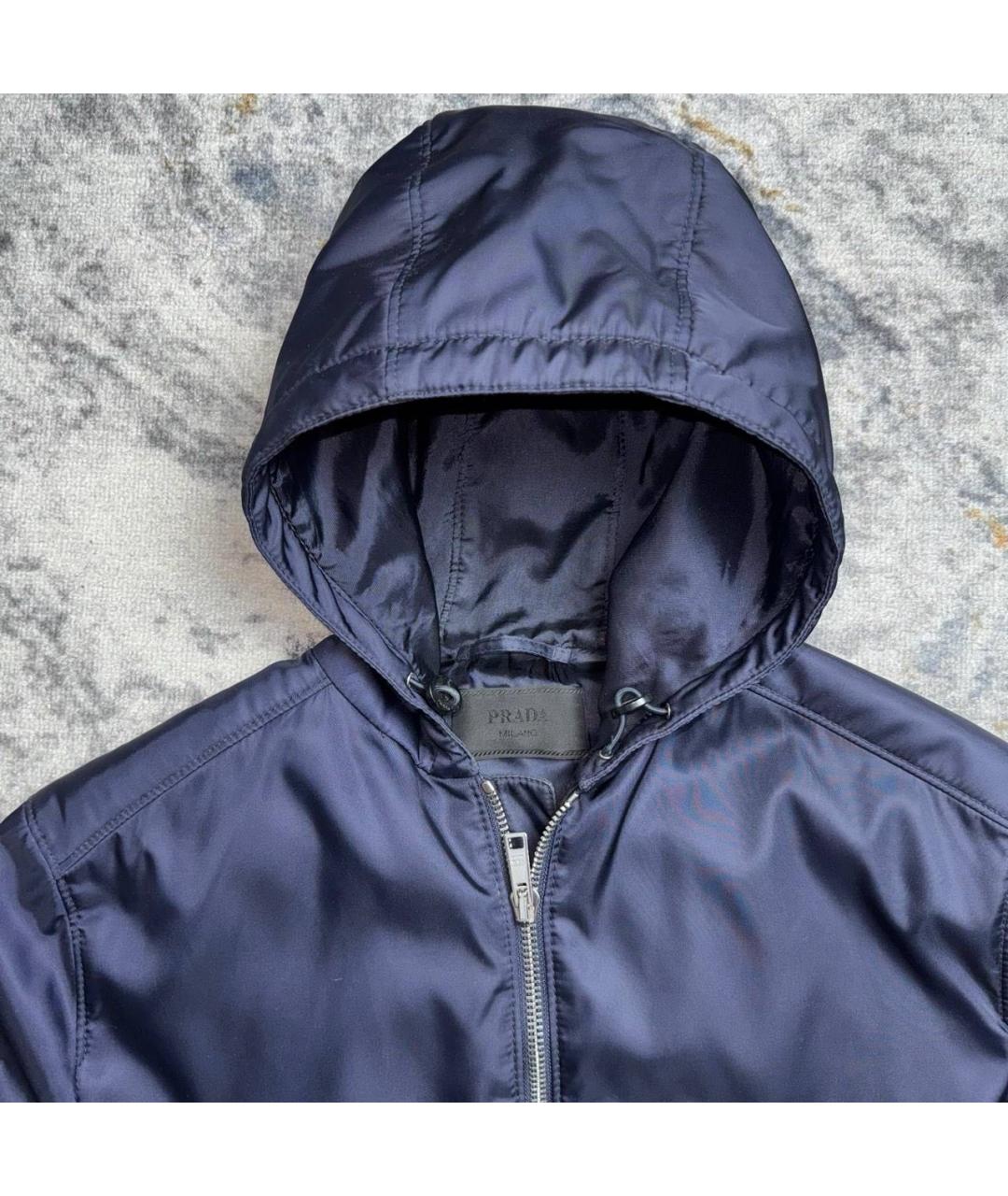 PRADA Синяя полиамидовая куртка, фото 4