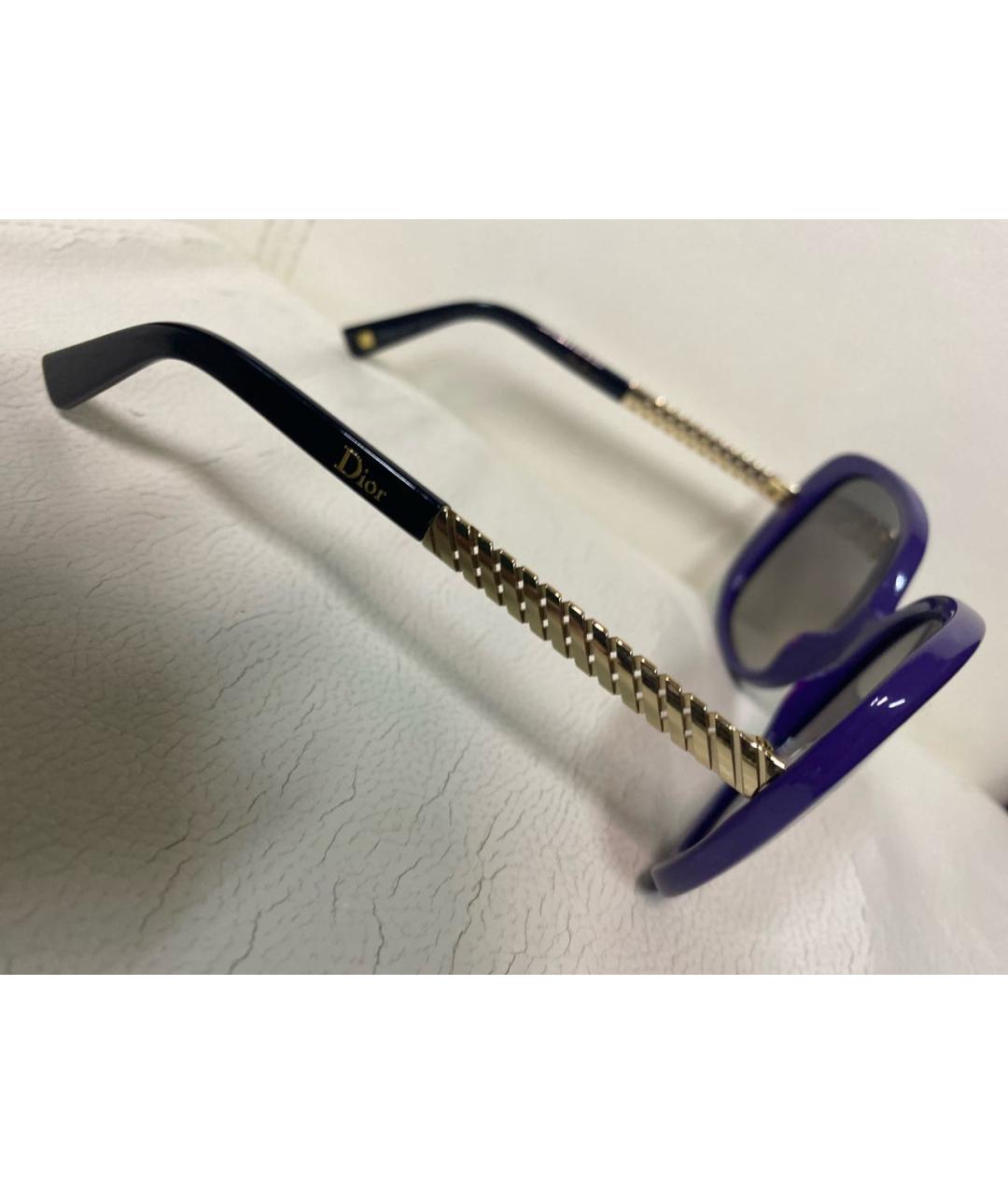 CHRISTIAN DIOR Фиолетовые пластиковые солнцезащитные очки, фото 3