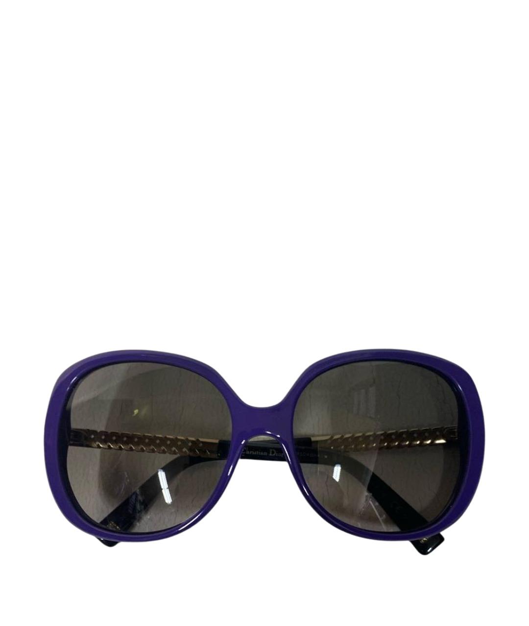 CHRISTIAN DIOR Фиолетовые пластиковые солнцезащитные очки, фото 1