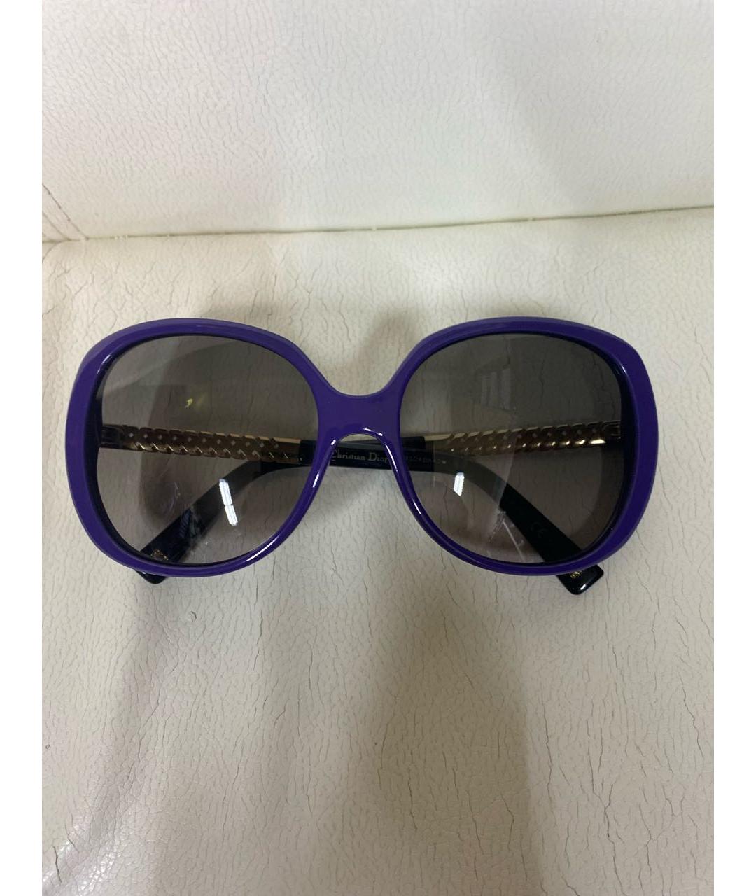 CHRISTIAN DIOR Фиолетовые пластиковые солнцезащитные очки, фото 8