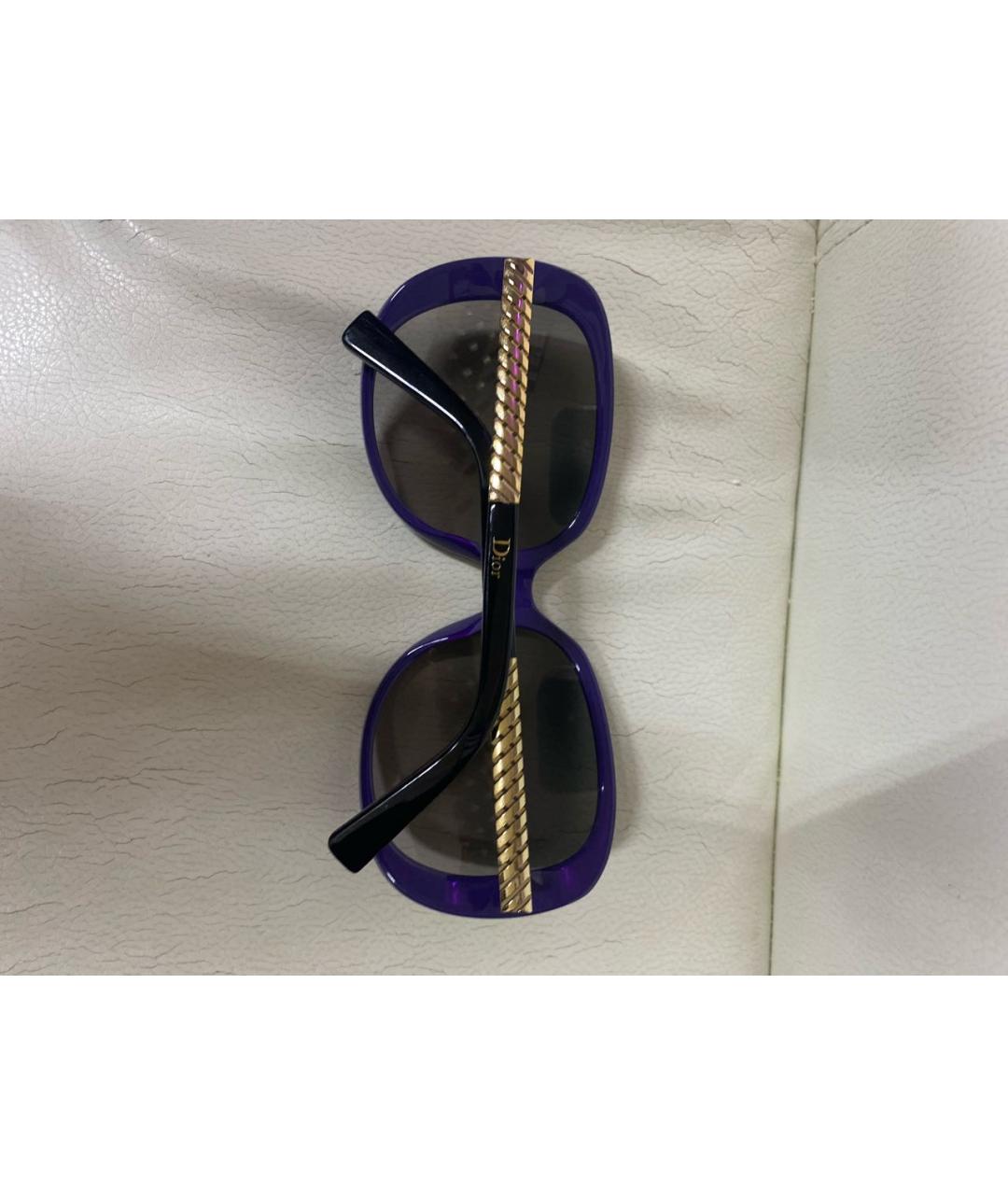 CHRISTIAN DIOR Фиолетовые пластиковые солнцезащитные очки, фото 2