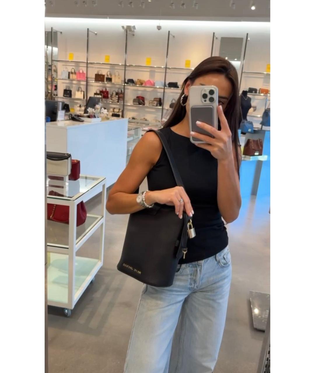 MARC JACOBS Черная кожаная сумка через плечо, фото 5