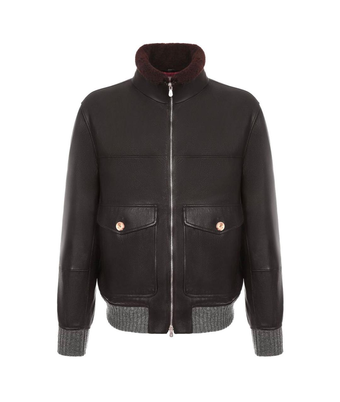 BRUNELLO CUCINELLI Черная кожаная куртка, фото 7