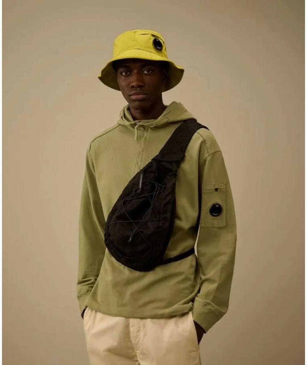 CP COMPANY Черная тканевая сумка на плечо, фото 2