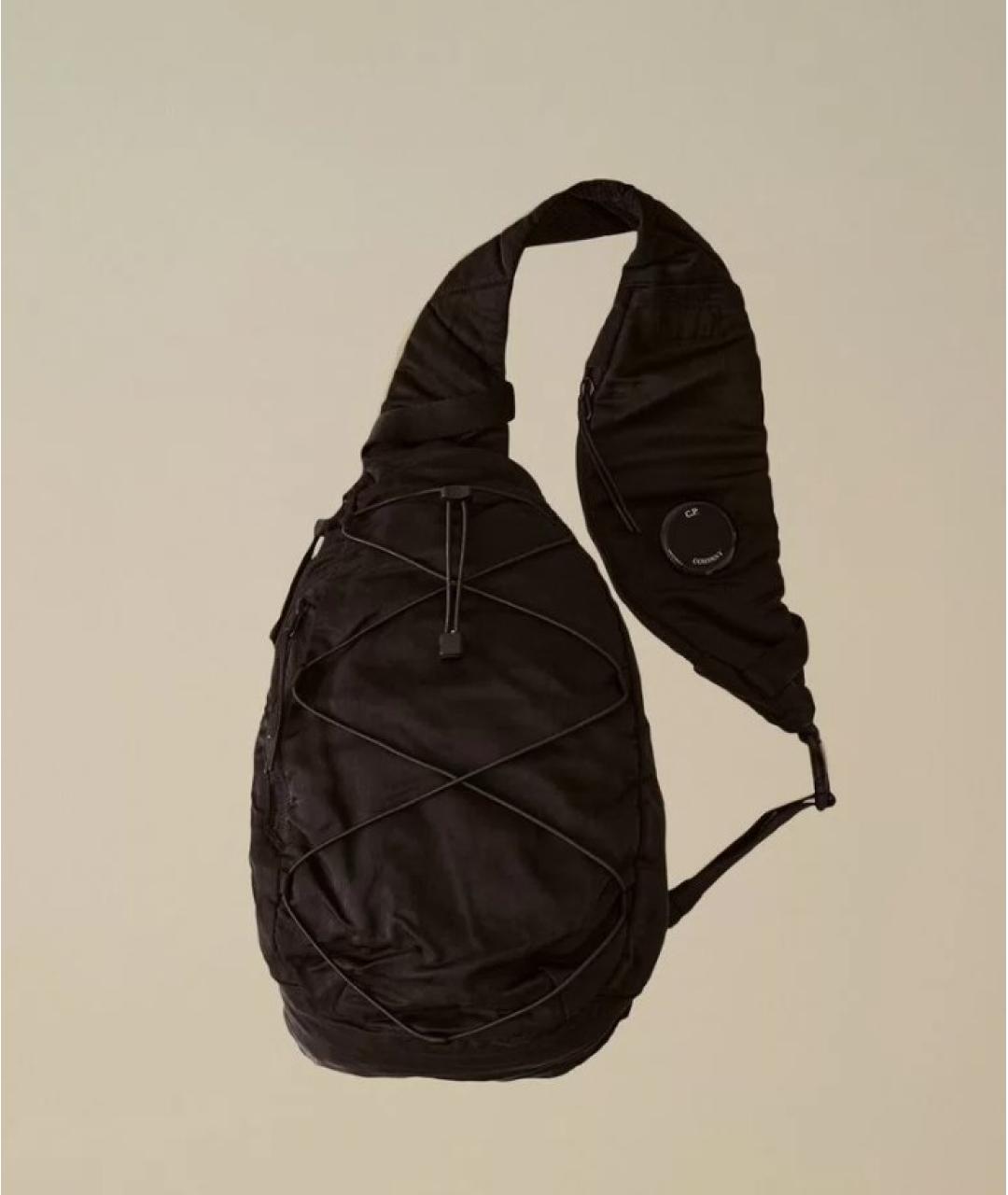 CP COMPANY Черная тканевая сумка на плечо, фото 9