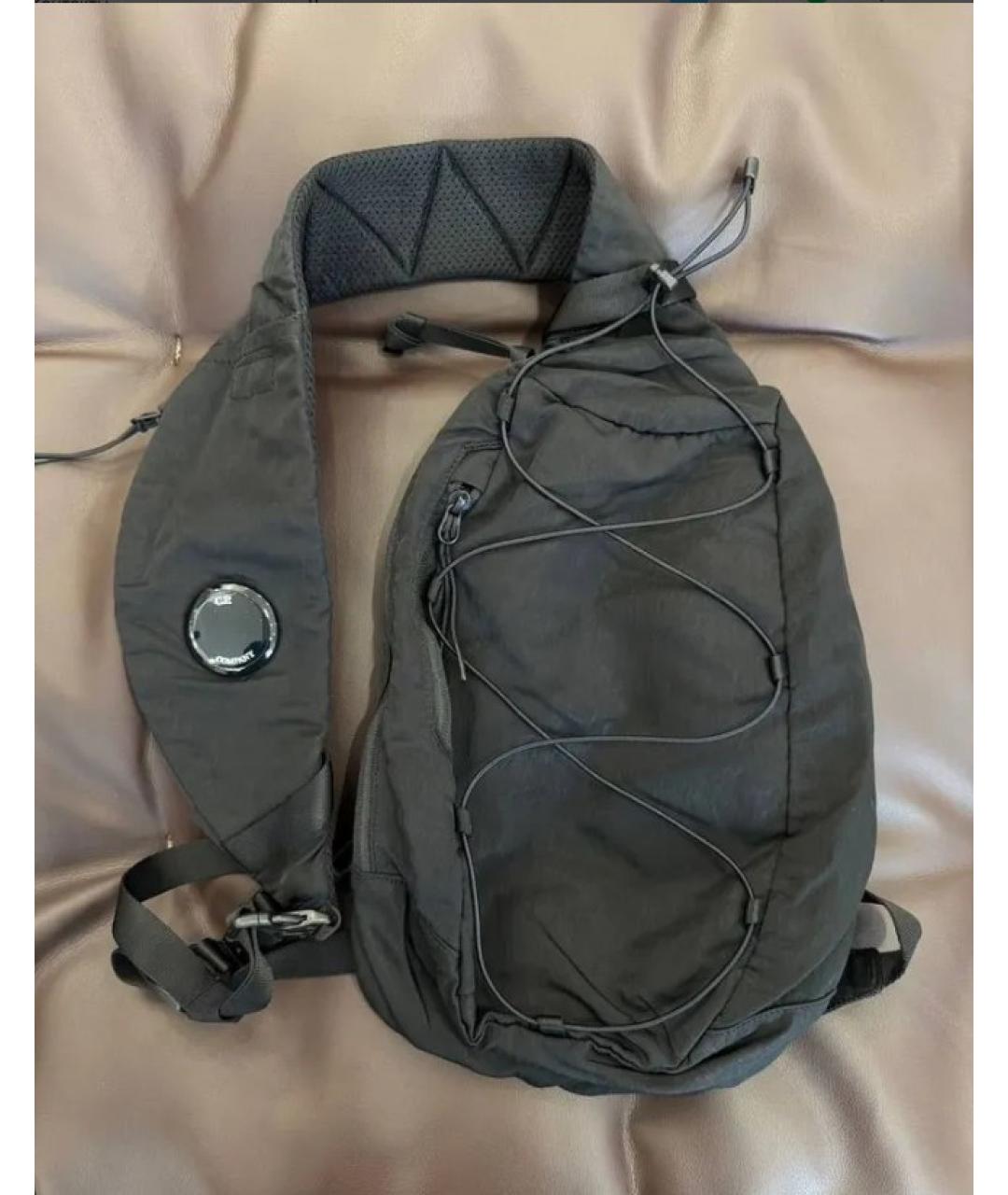 CP COMPANY Черная тканевая сумка на плечо, фото 3