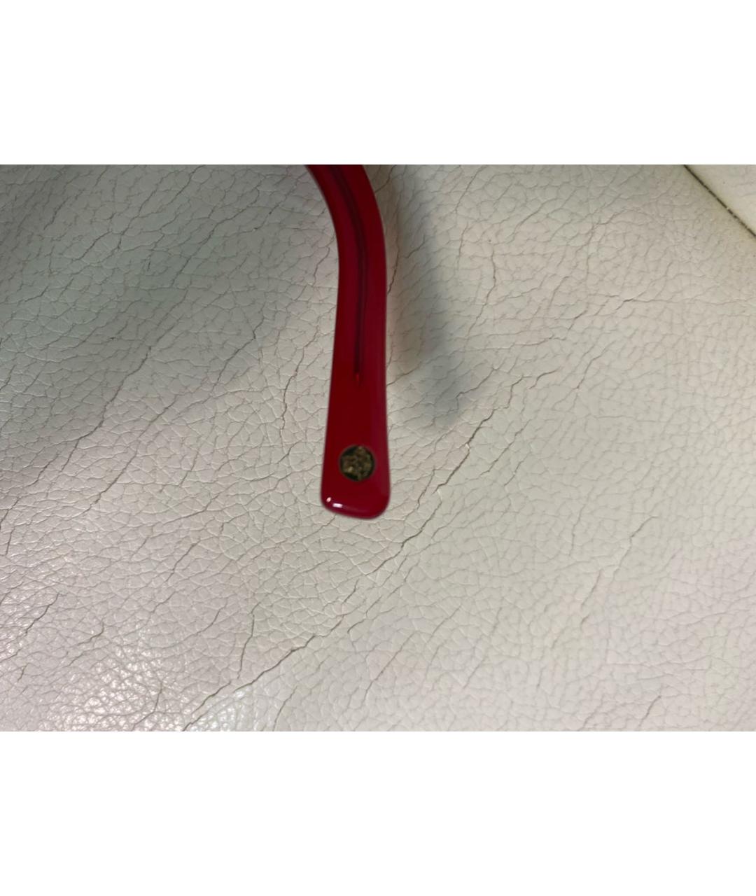 VERSACE Красные пластиковые солнцезащитные очки, фото 5