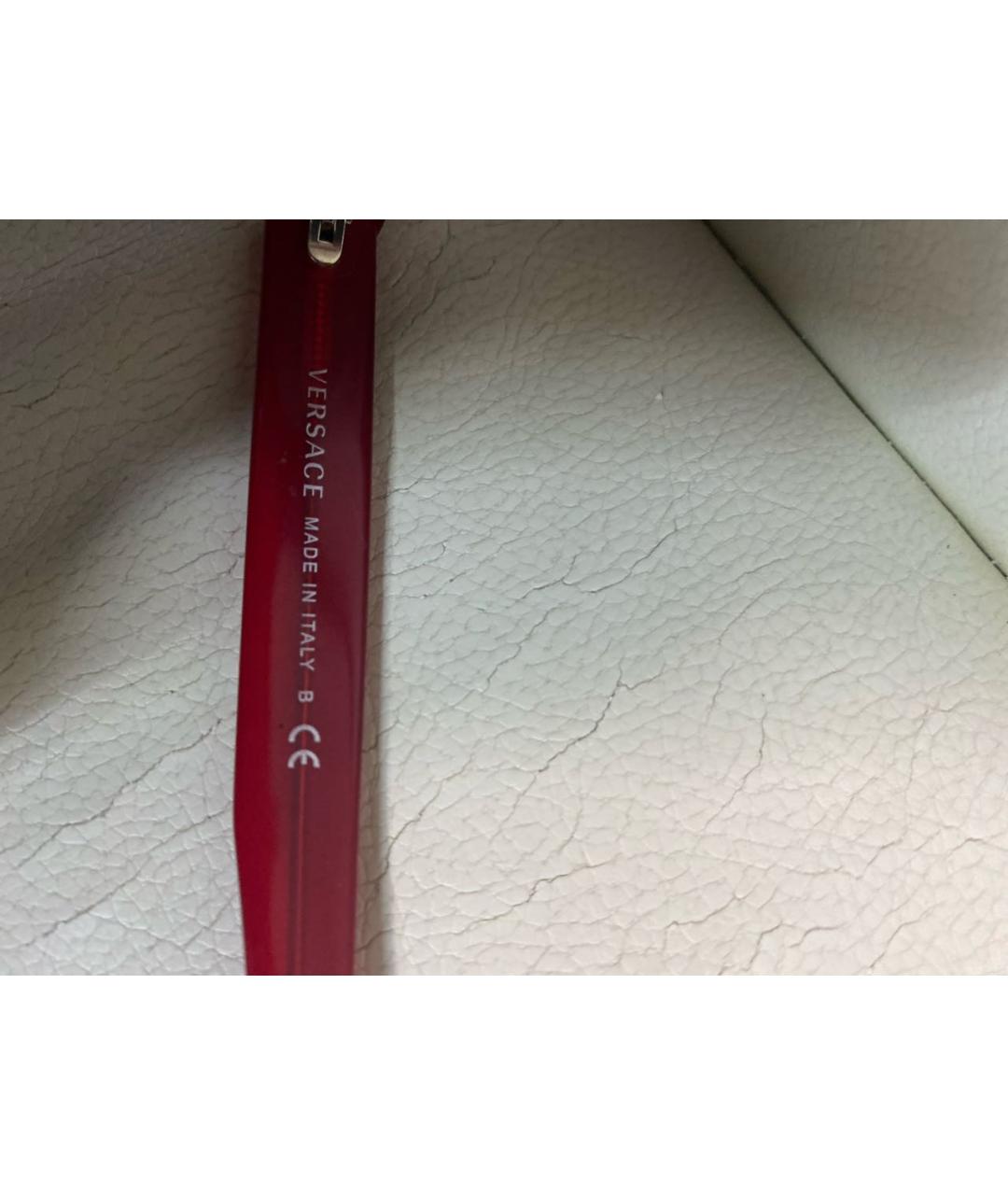 VERSACE Красные пластиковые солнцезащитные очки, фото 4