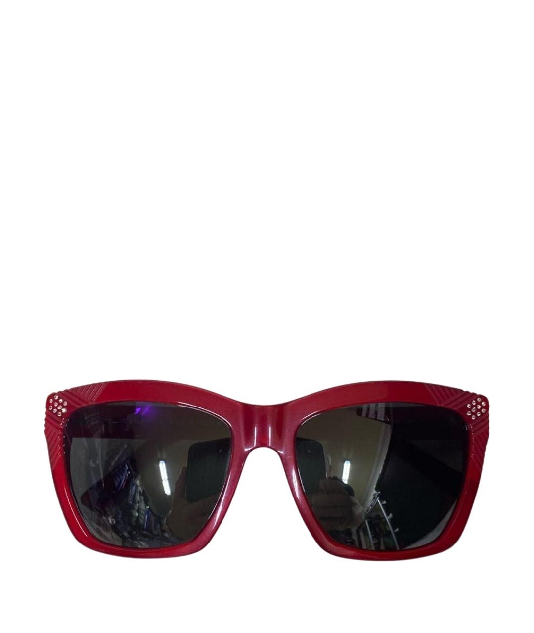 VERSACE Красные пластиковые солнцезащитные очки, фото 1