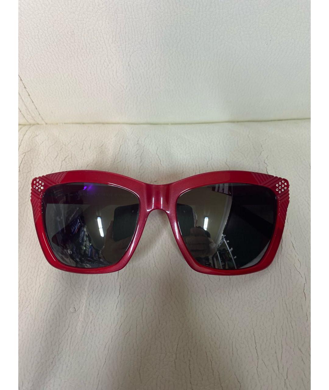 VERSACE Красные пластиковые солнцезащитные очки, фото 7