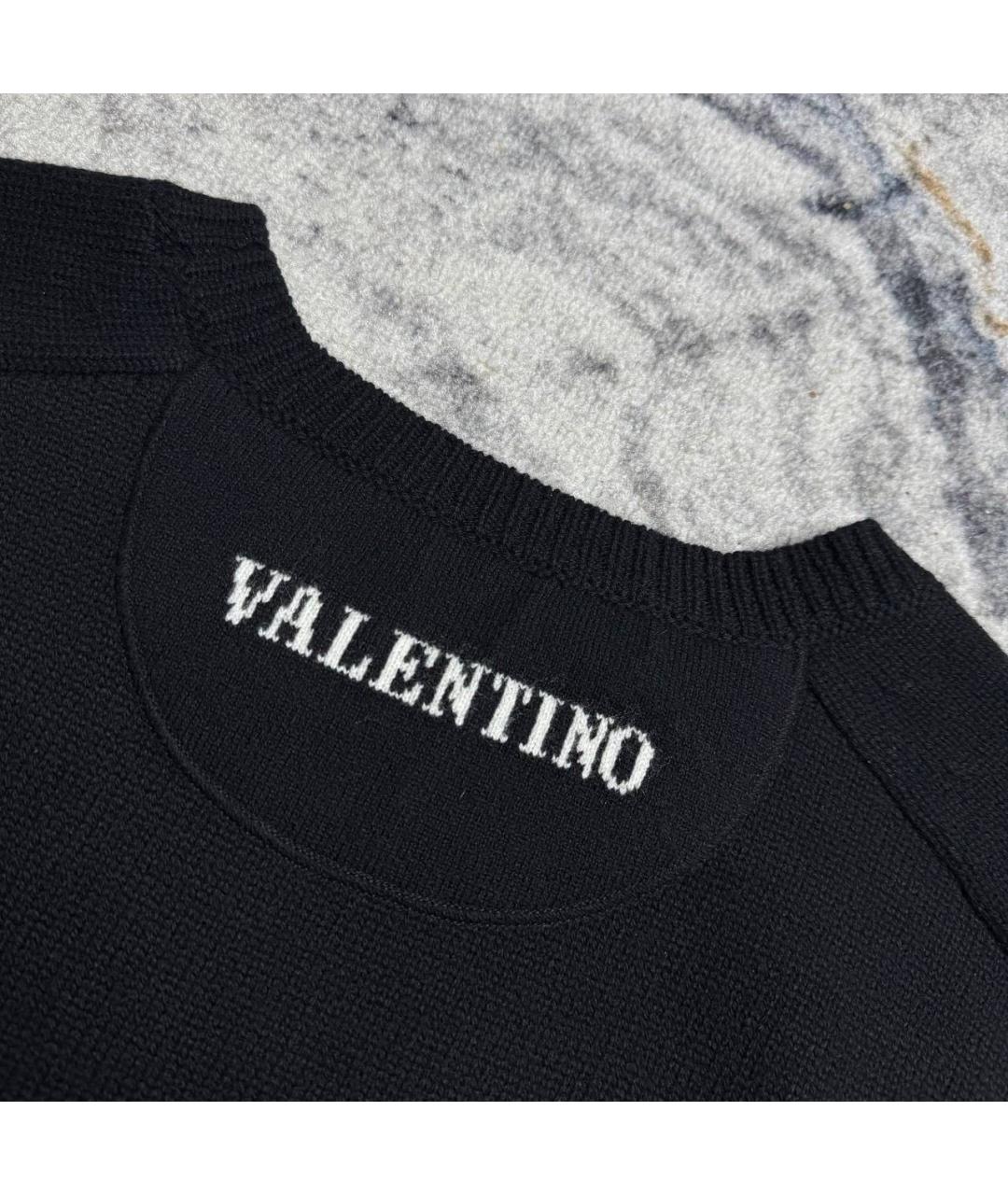 VALENTINO Черный шерстяной джемпер / свитер, фото 4