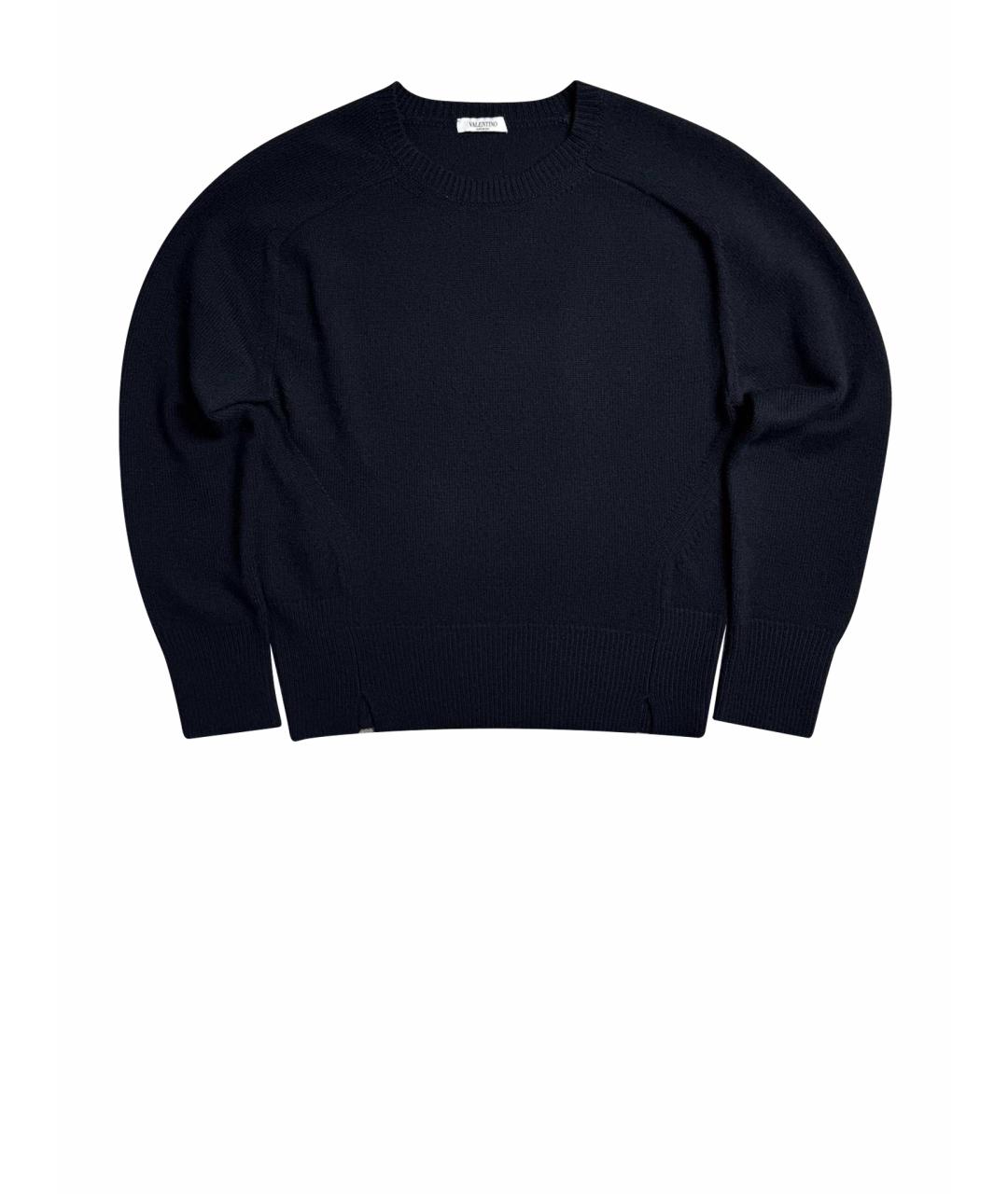 VALENTINO Черный шерстяной джемпер / свитер, фото 1