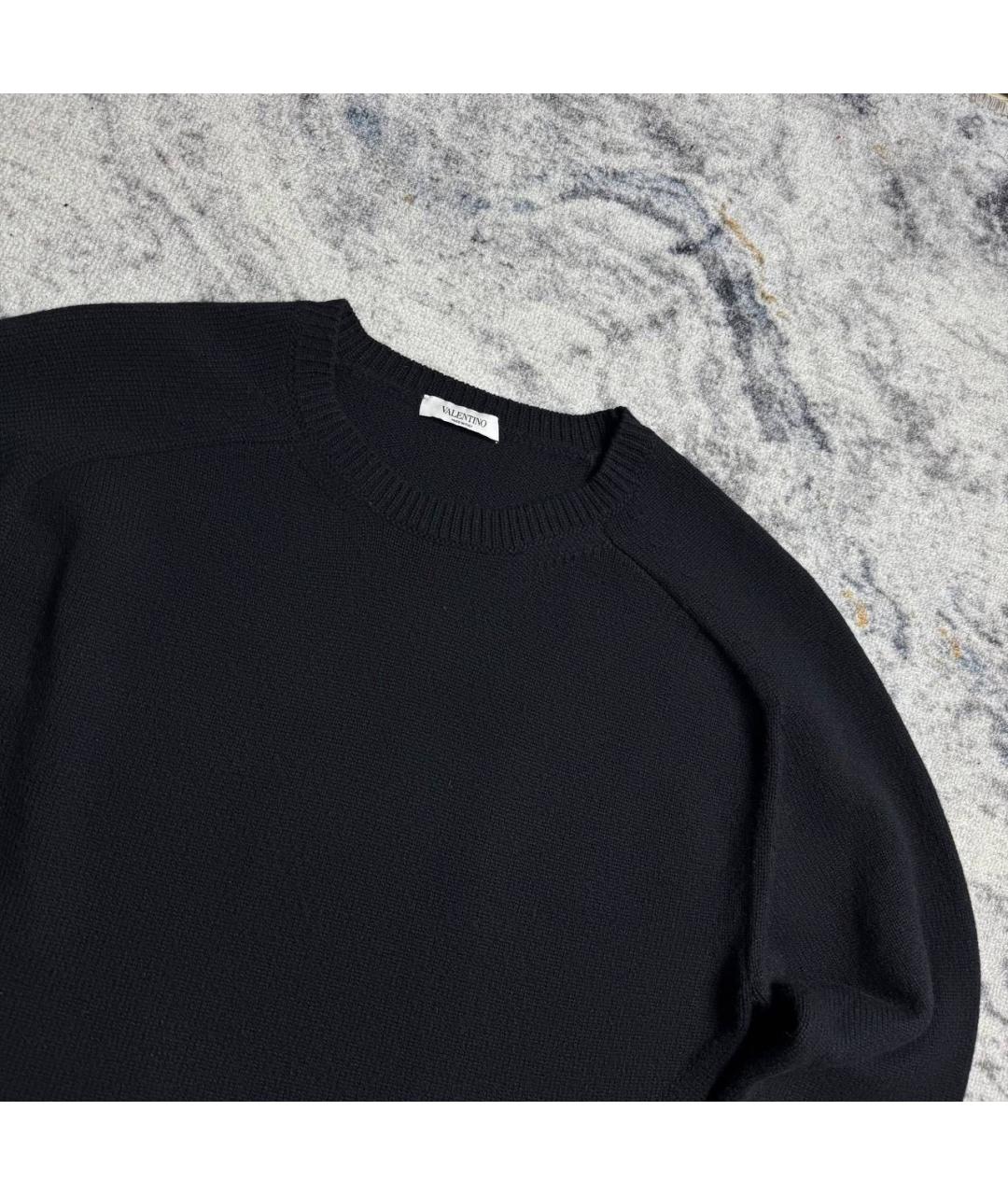 VALENTINO Черный шерстяной джемпер / свитер, фото 3