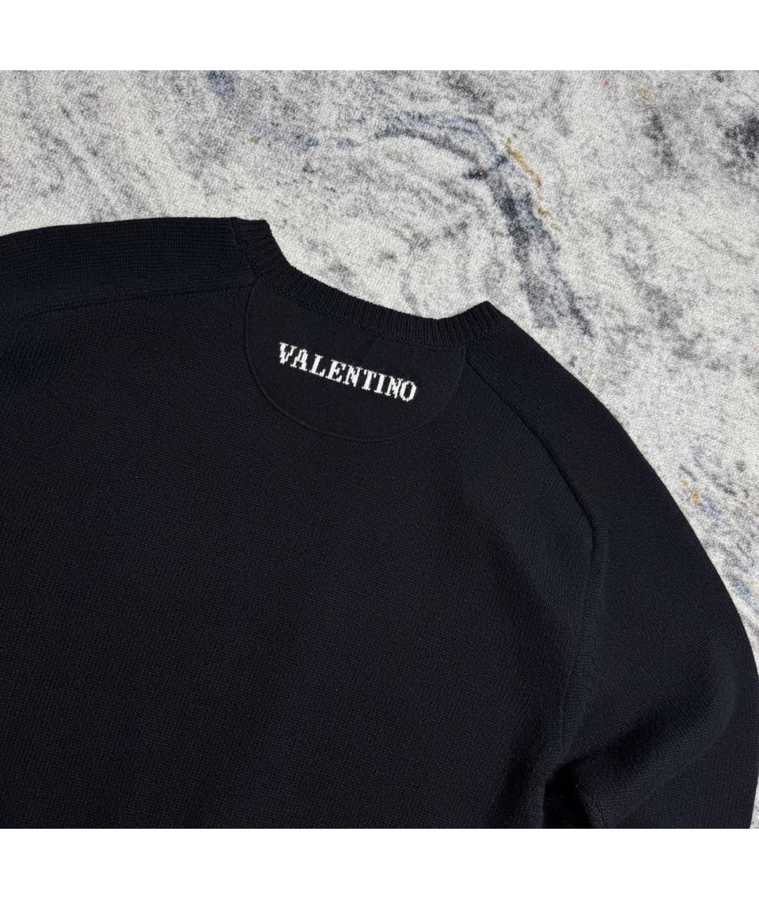 VALENTINO Черный шерстяной джемпер / свитер, фото 5