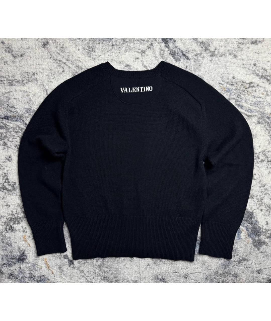 VALENTINO Черный шерстяной джемпер / свитер, фото 2
