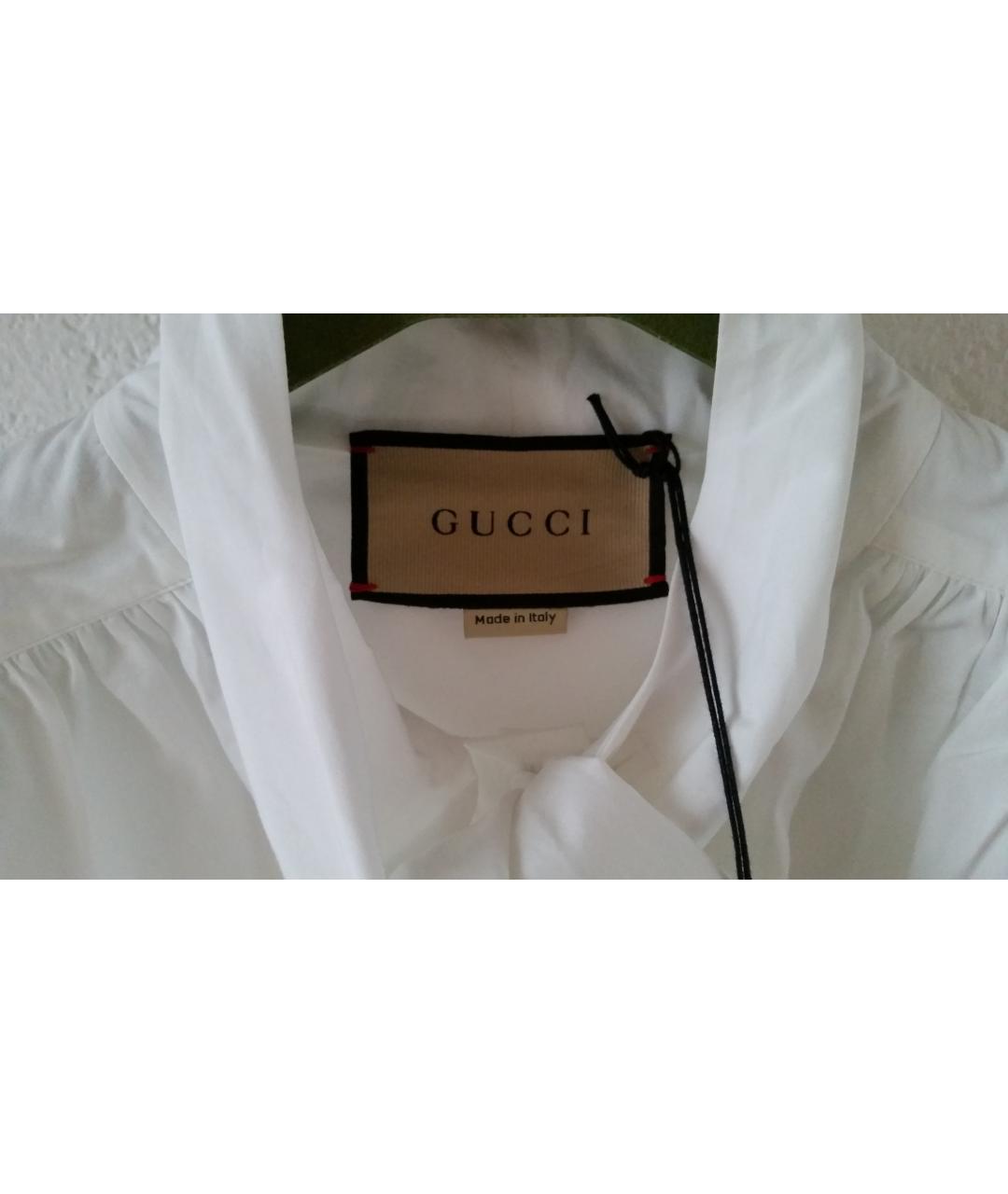 GUCCI Белая хлопковая блузы, фото 3