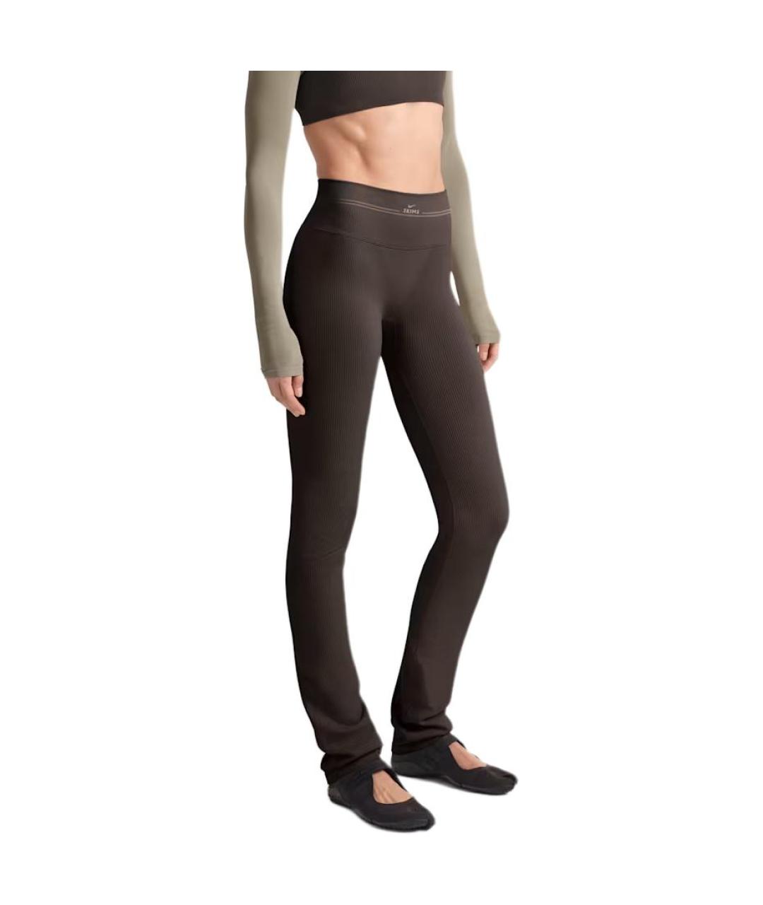 NIKE Коричневые прямые брюки, фото 3