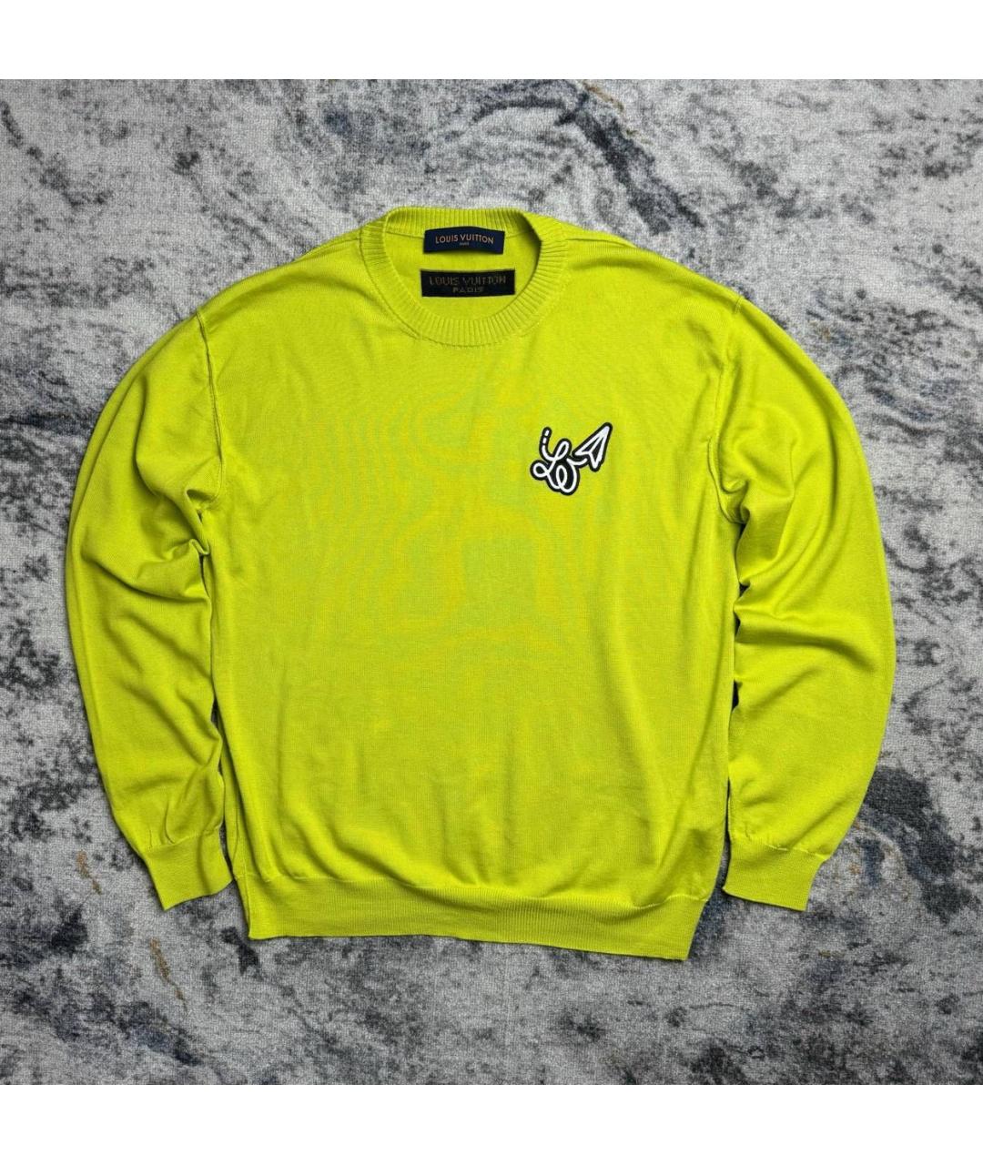 LOUIS VUITTON Желтый хлопковый джемпер / свитер, фото 6