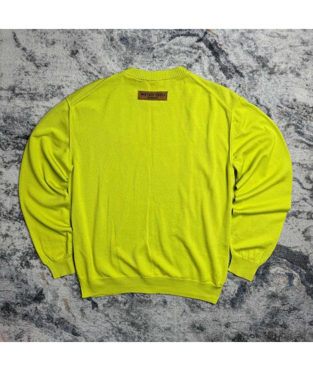 LOUIS VUITTON Желтый хлопковый джемпер / свитер, фото 2