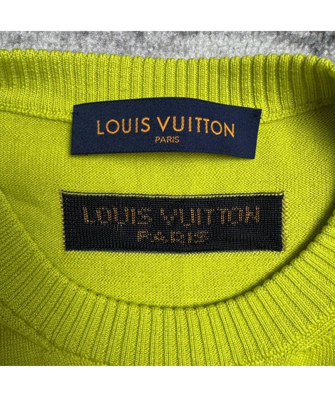 LOUIS VUITTON Желтый хлопковый джемпер / свитер, фото 5