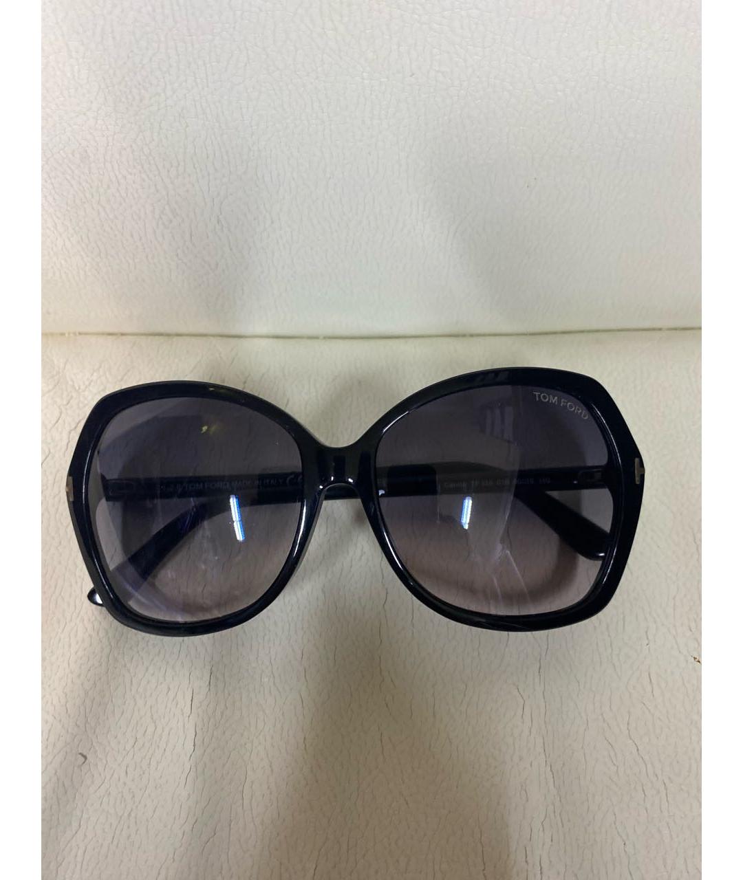 TOM FORD Черные пластиковые солнцезащитные очки, фото 7
