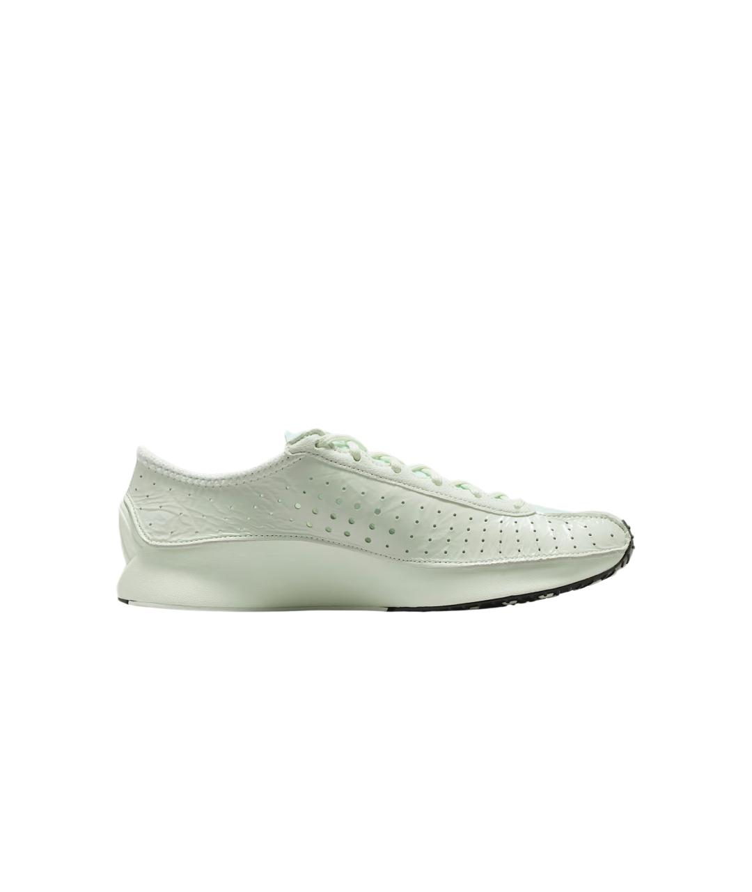 NIKE Салатовые кожаные кроссовки, фото 3