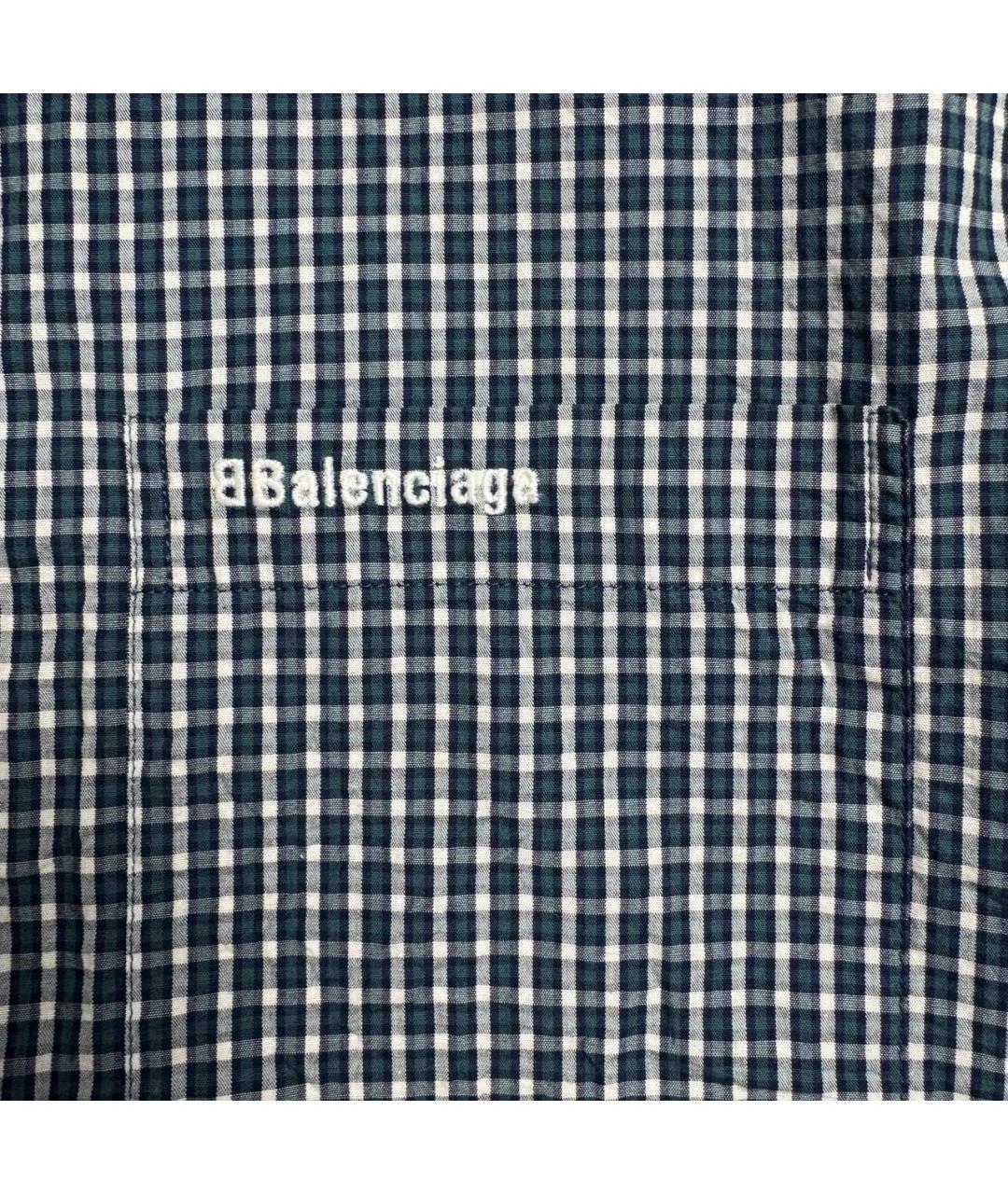 BALENCIAGA Голубая хлопковая классическая рубашка, фото 4
