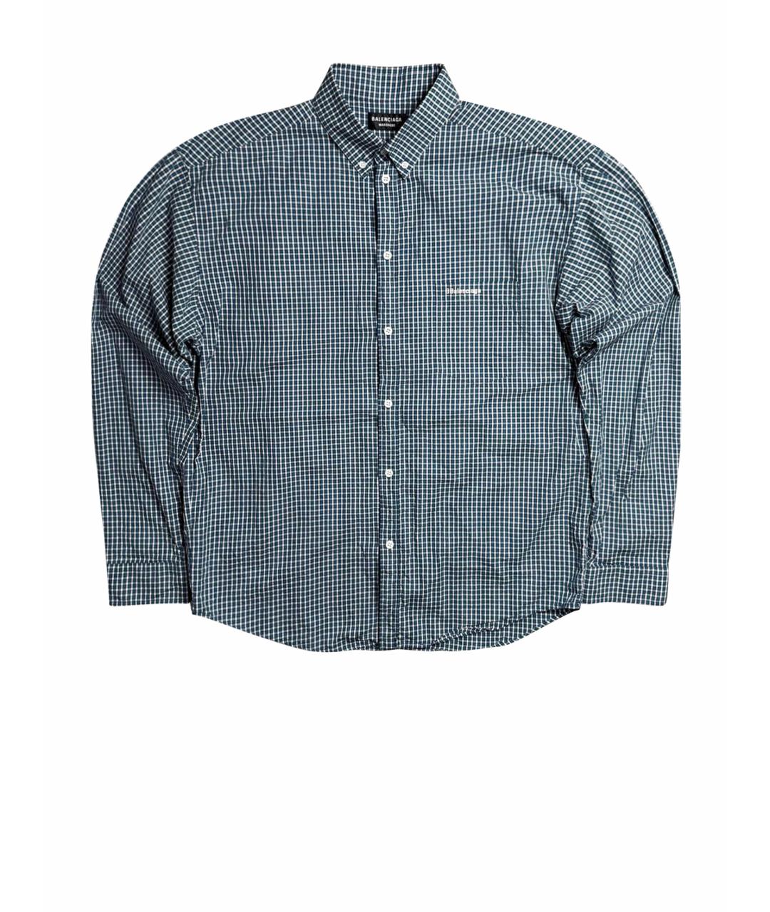 BALENCIAGA Голубая хлопковая классическая рубашка, фото 1