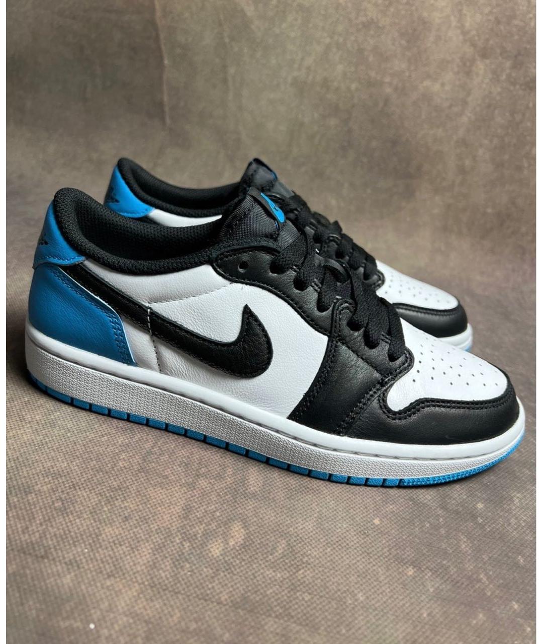 JORDAN Голубые кожаные кроссовки, фото 2