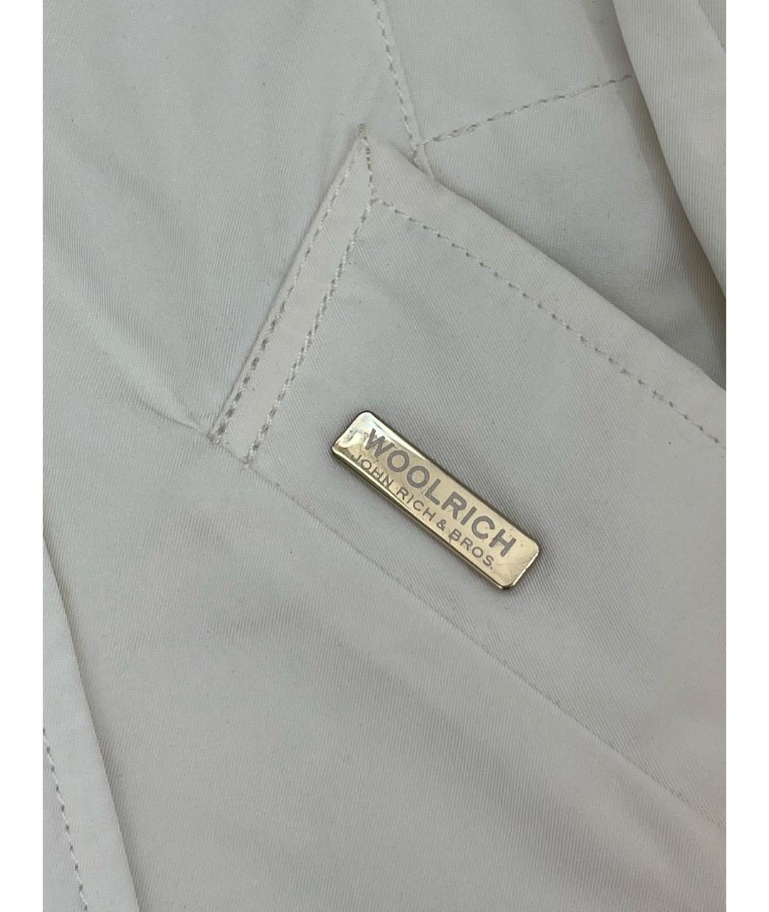 WOOLRICH Белый полиэстеровый тренч/плащ, фото 4