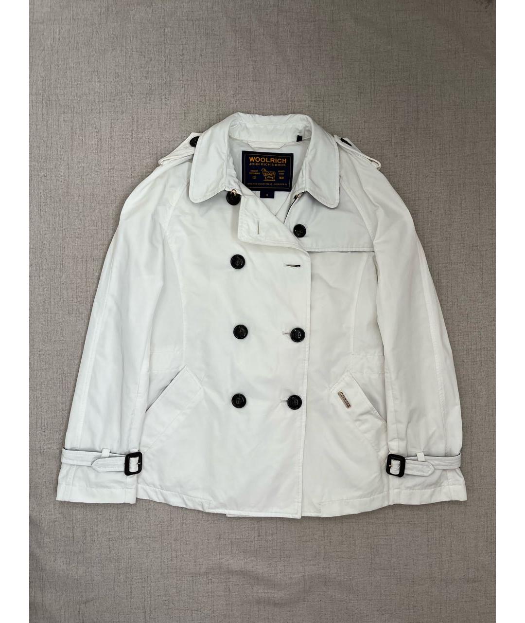 WOOLRICH Белый полиэстеровый тренч/плащ, фото 8