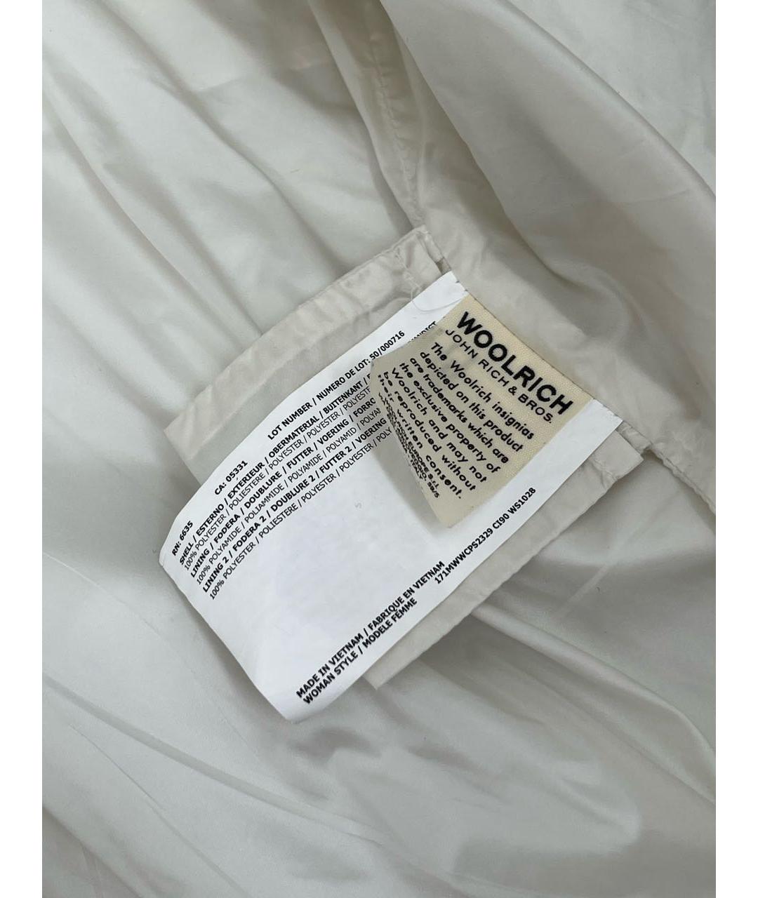 WOOLRICH Белый полиэстеровый тренч/плащ, фото 5