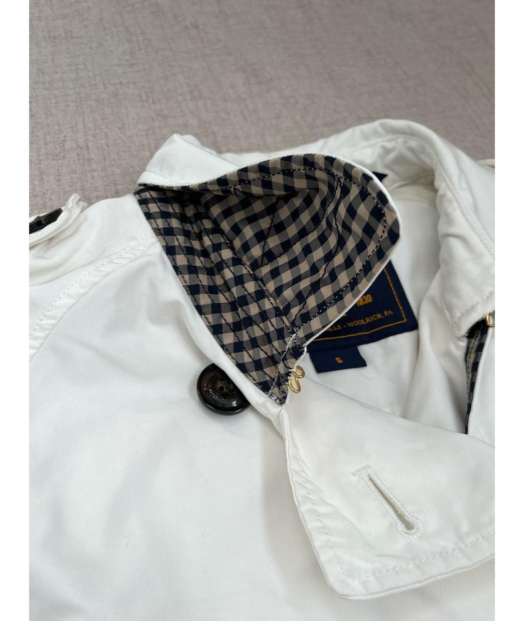 WOOLRICH Белый полиэстеровый тренч/плащ, фото 2