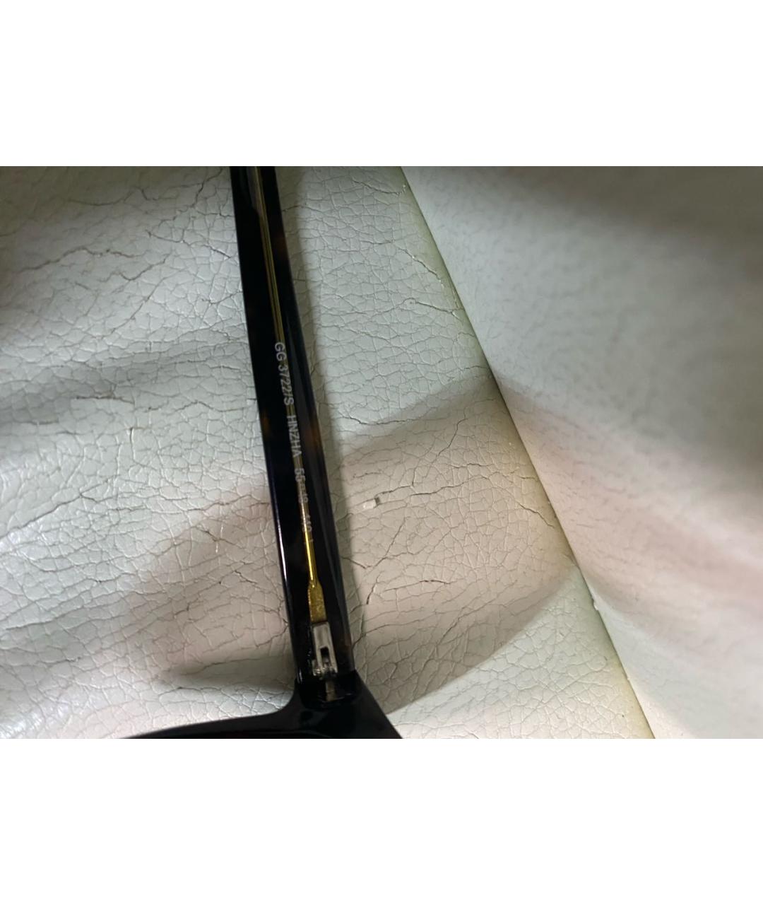 GUCCI Коричневые пластиковые солнцезащитные очки, фото 5