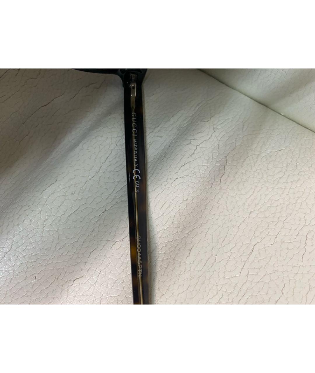 GUCCI Коричневые пластиковые солнцезащитные очки, фото 4