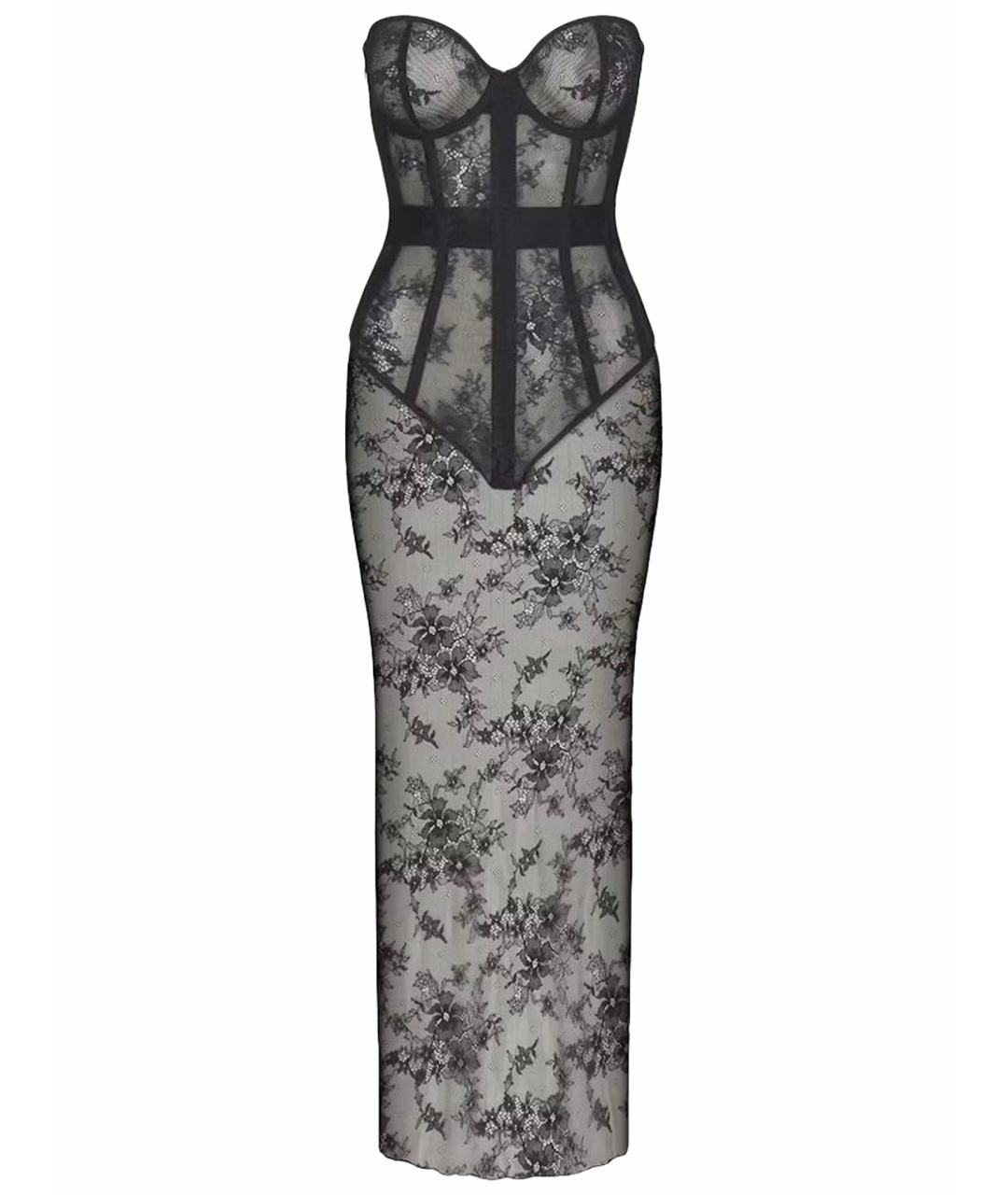 SKIMS Черное полиэстеровое вечернее платье, фото 1