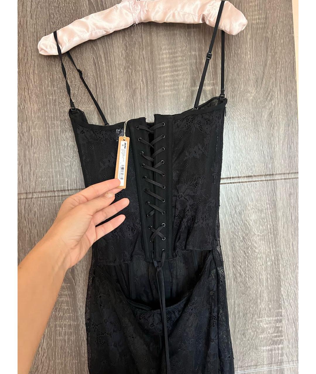 SKIMS Черное полиэстеровое вечернее платье, фото 3