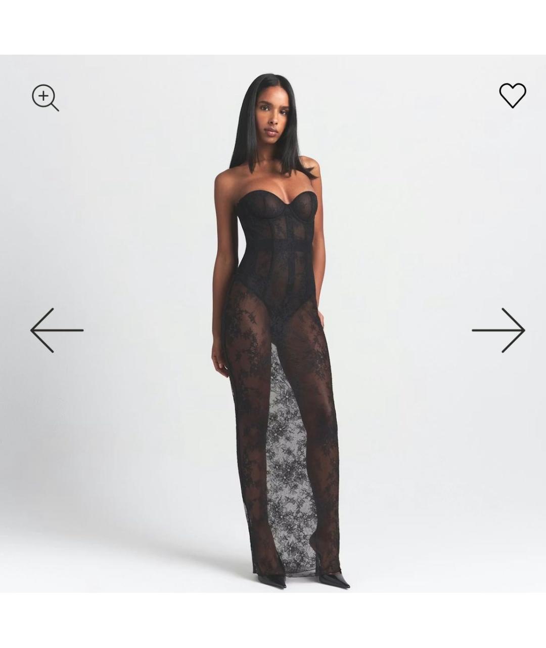 SKIMS Черное полиэстеровое вечернее платье, фото 5