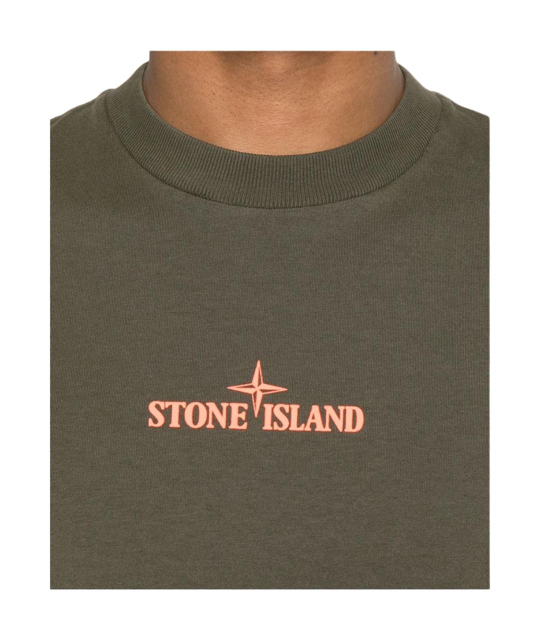 STONE ISLAND Зеленая футболка, фото 3